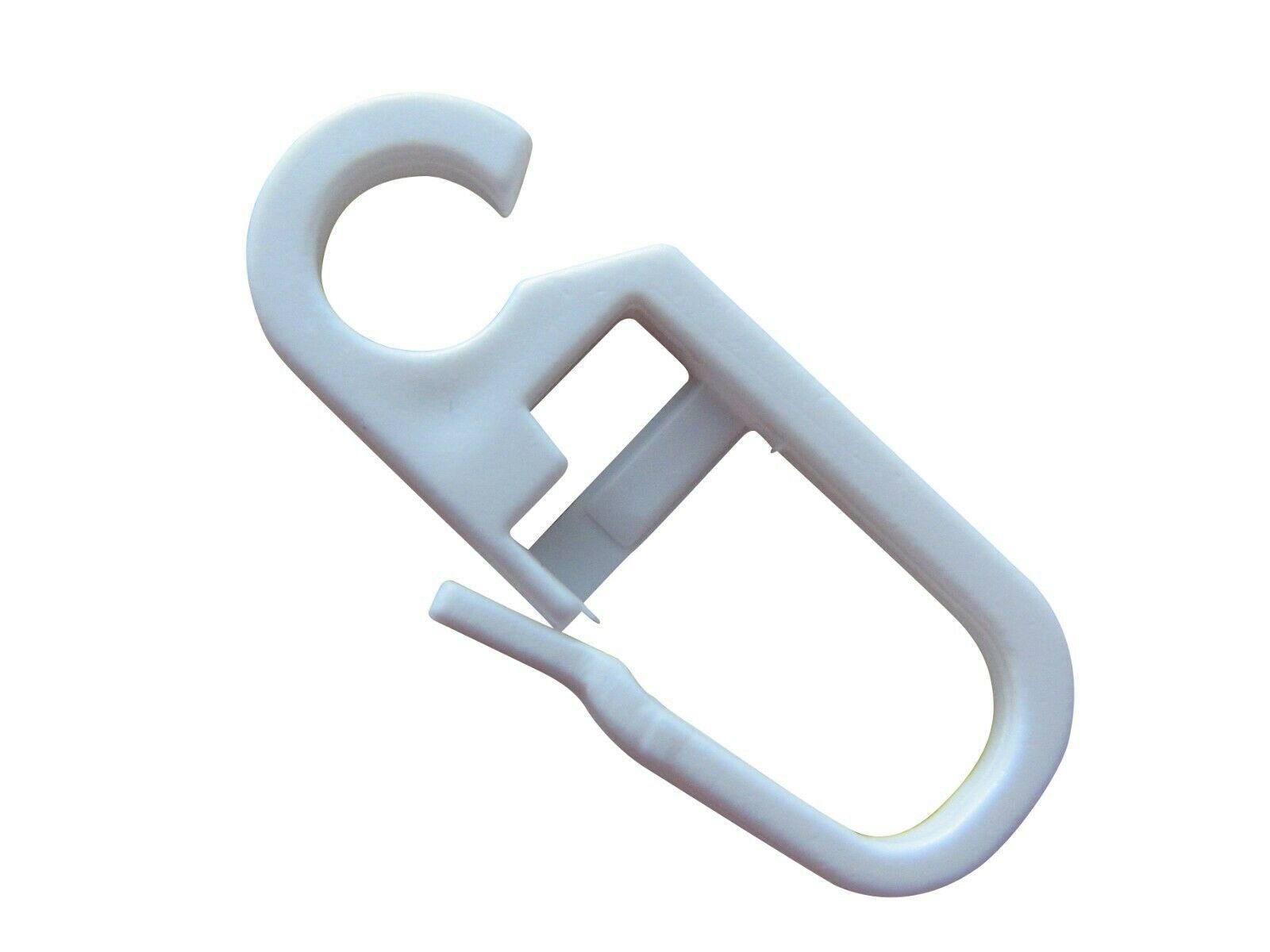 rewagi Gardinenhaken Faltenlegehaken, Gardinenhaken, Gardinengleiter, Gardinenzubehör, Gardinen, Vorhänge, Gardinenstangen, Seitanschals, Flächenvorhänge, (25-St., Öse Ø 6mm weiß), Verkaufseinheit: 25, 50, 100 Stück