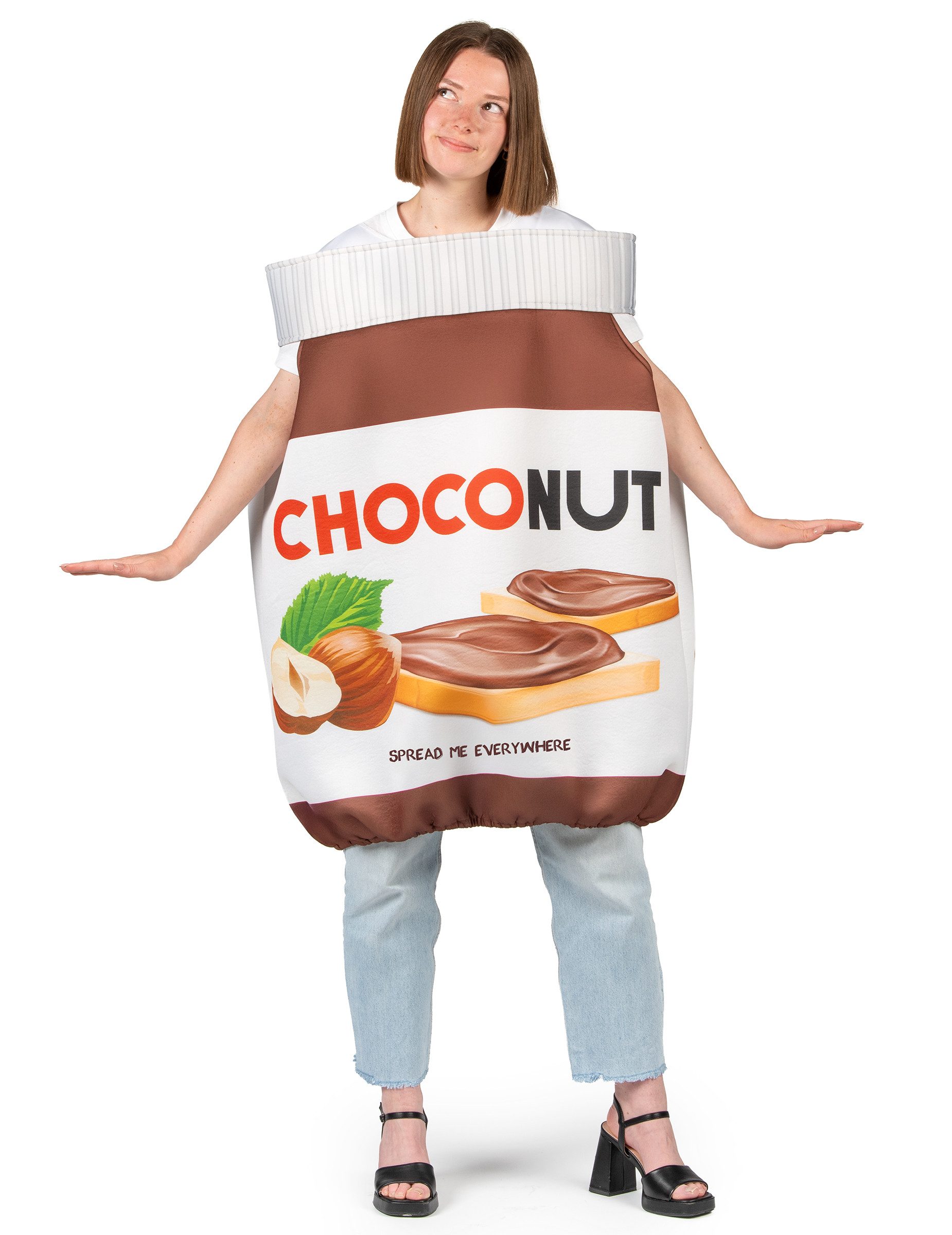 Kostüm Choconut Kostüm für Erwachsene braun-weiß-orange