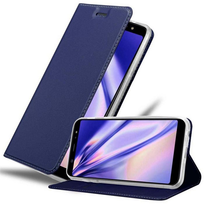 Cadorabo Handyhülle Classy Book Samsung Galaxy A6 PLUS 2018 Klappbare Handy Schutzhülle - Hülle - mit Standfunktion und Kartenfach