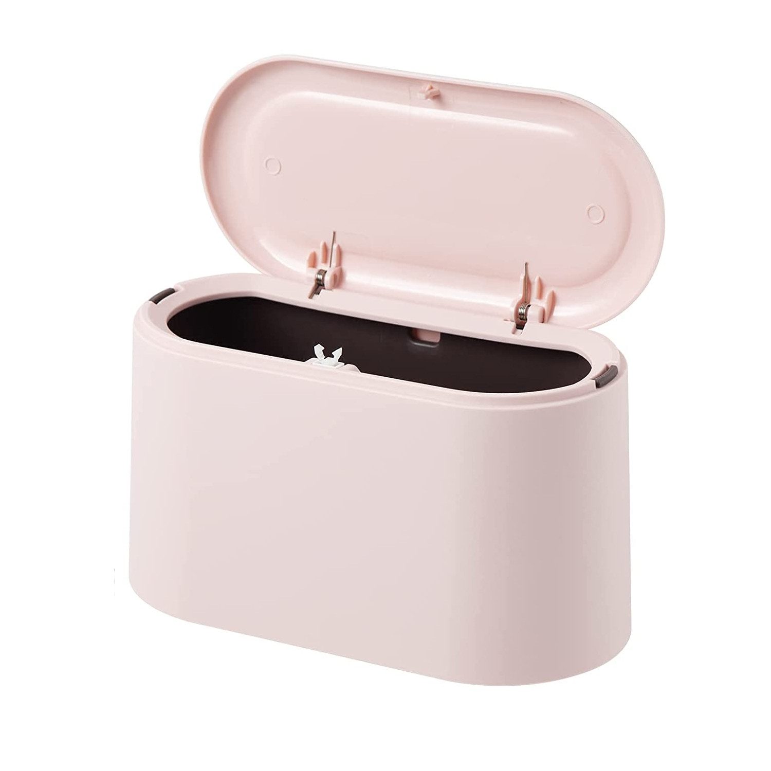 TUWENA Mülleimer Tischmülleimer mit Aufpoppen Deckel, 2L Mini Mülleimer Klein, Plastik