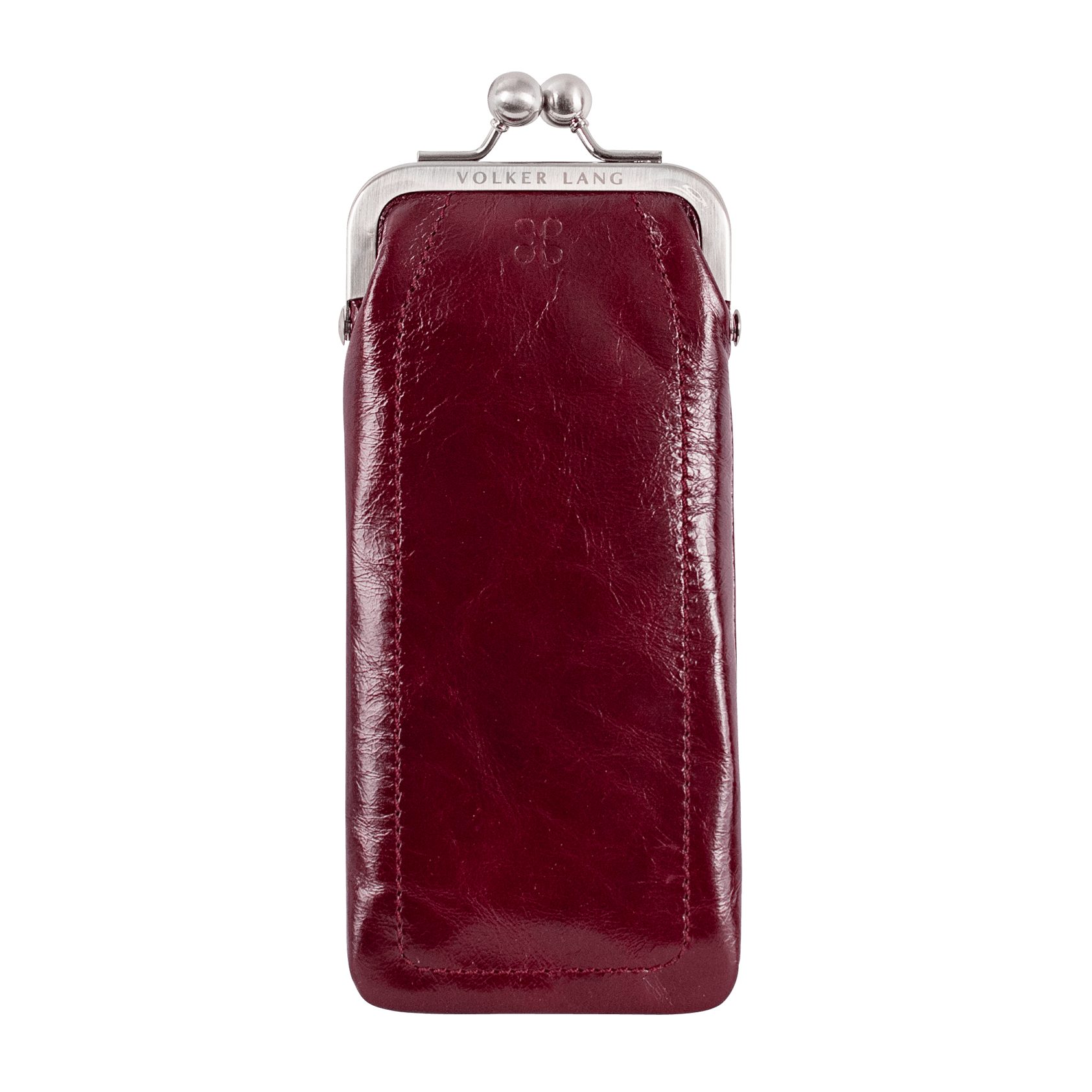 VOLKER LANG Brillenetui LOTI - Modisches Damen Brillenetui mit Bügelverschluss aus Leder