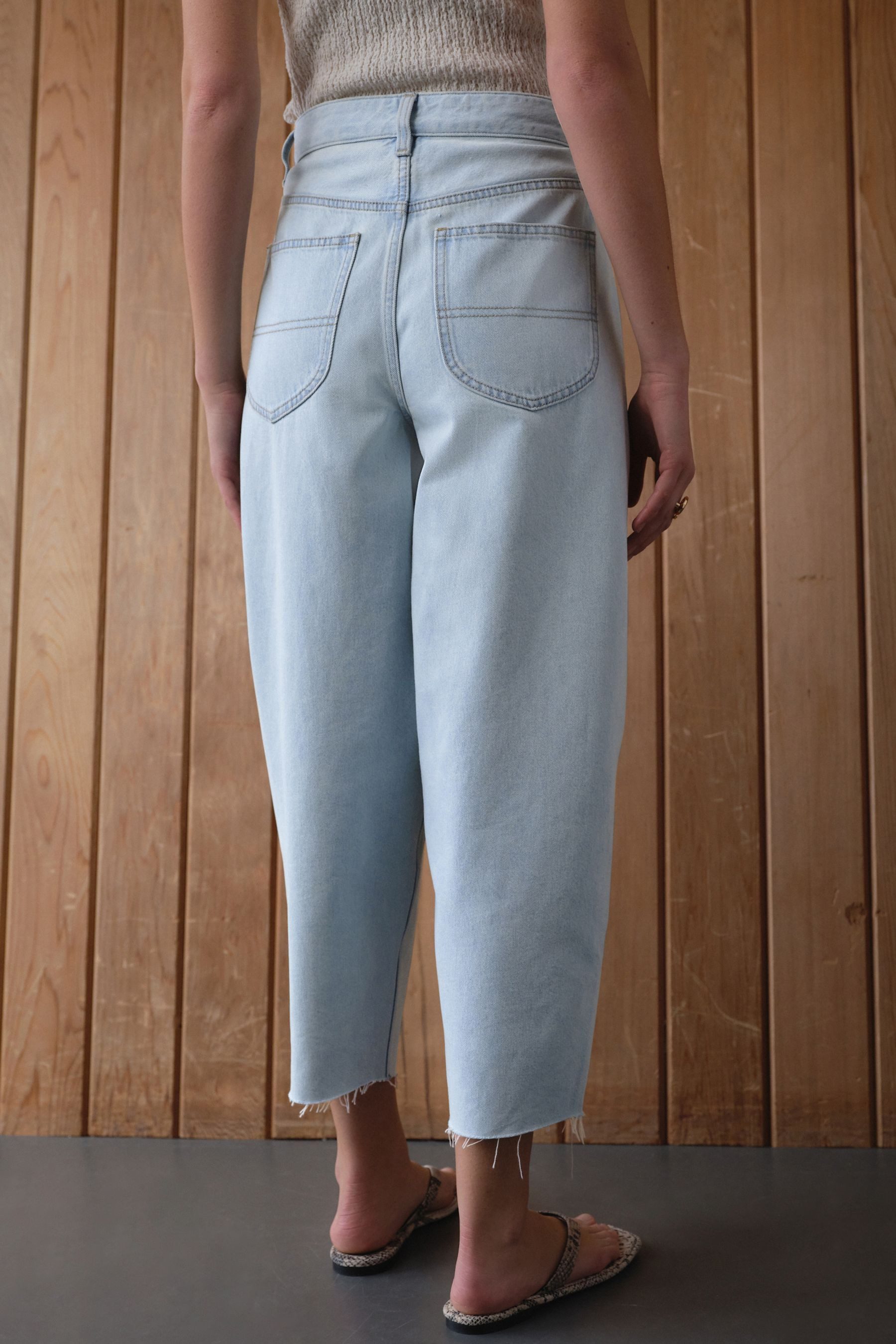 Next Weite Jeans Verkürzte Jeans mit Barrel-Bein (1-tlg) günstig online kaufen