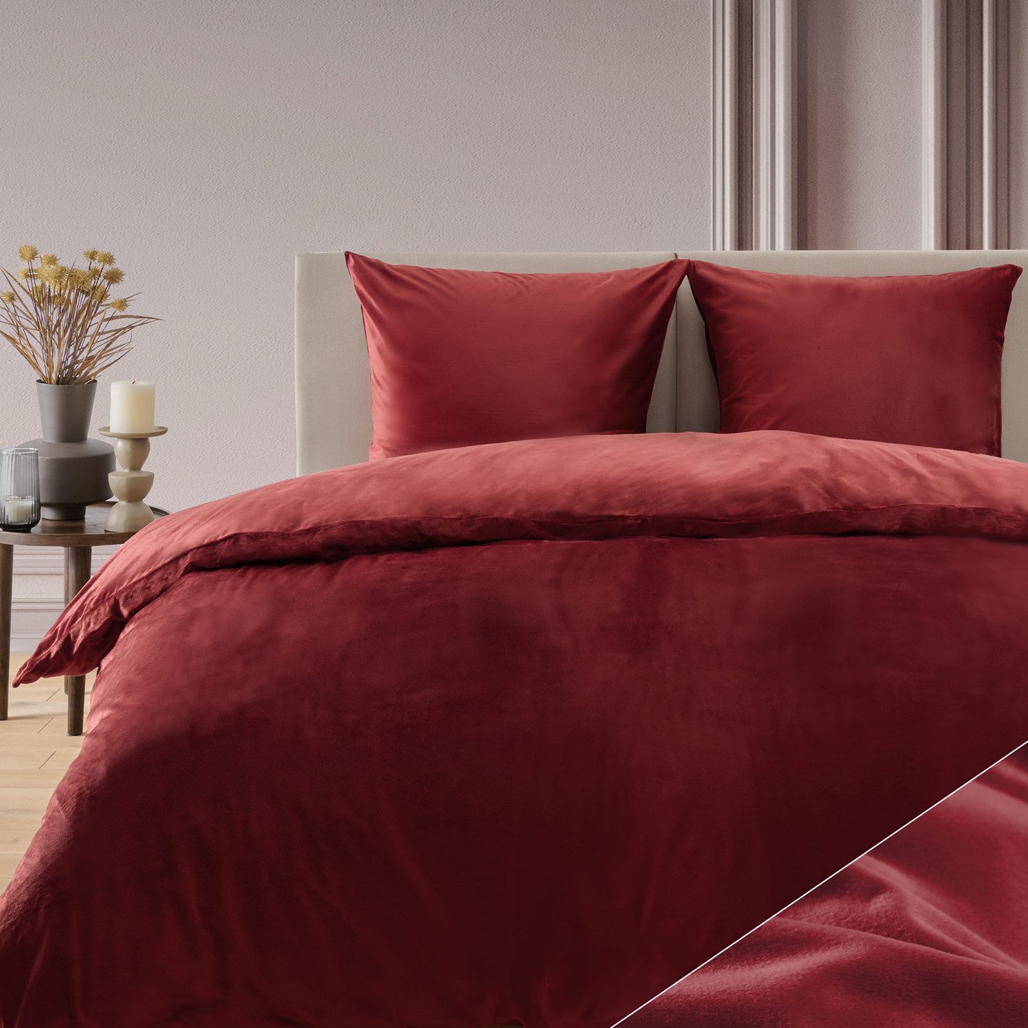 Blumtal Bettwäsche Cashmere-Touch Plüsch, warme Winterbettwäsche günstig online kaufen