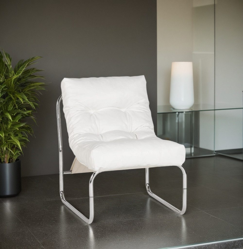 KADIMA DESIGN Loungesessel Lounge Clubsessel, Chromkufen, günstig online kaufen