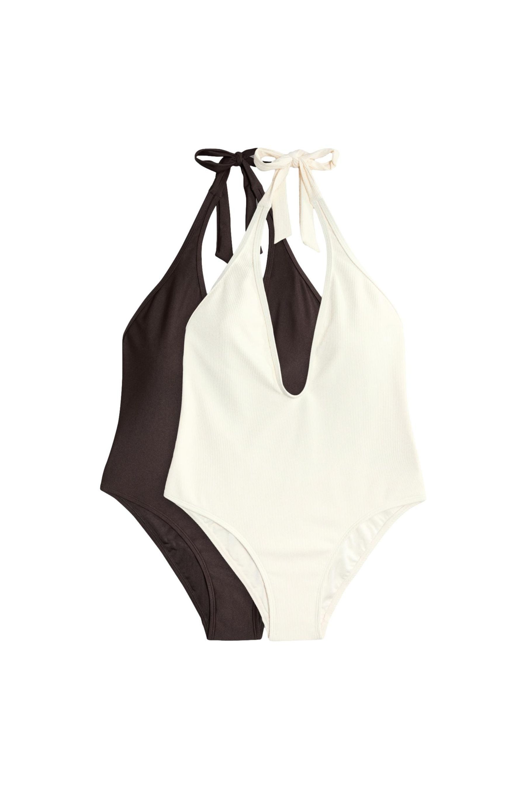 The Set Badeanzug The Set, Badeanzug mit tiefem Ausschnitt, 2er-Pack (2-St)