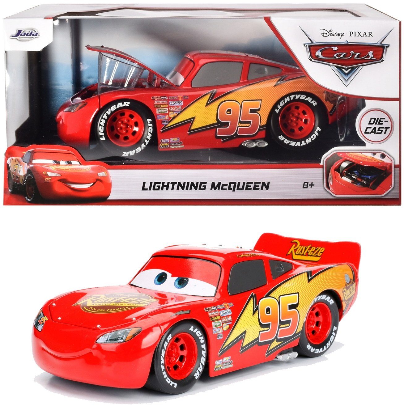 JADA Modellauto Modellauto Disney Cars Lightning McQueen, 1:24 253084000
