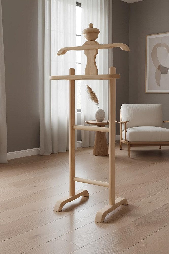 Xlmoebel Kleiderständer Garderobenständer Buche – Holz Wäscheständer Kleiderstange Sofort, (1 St)