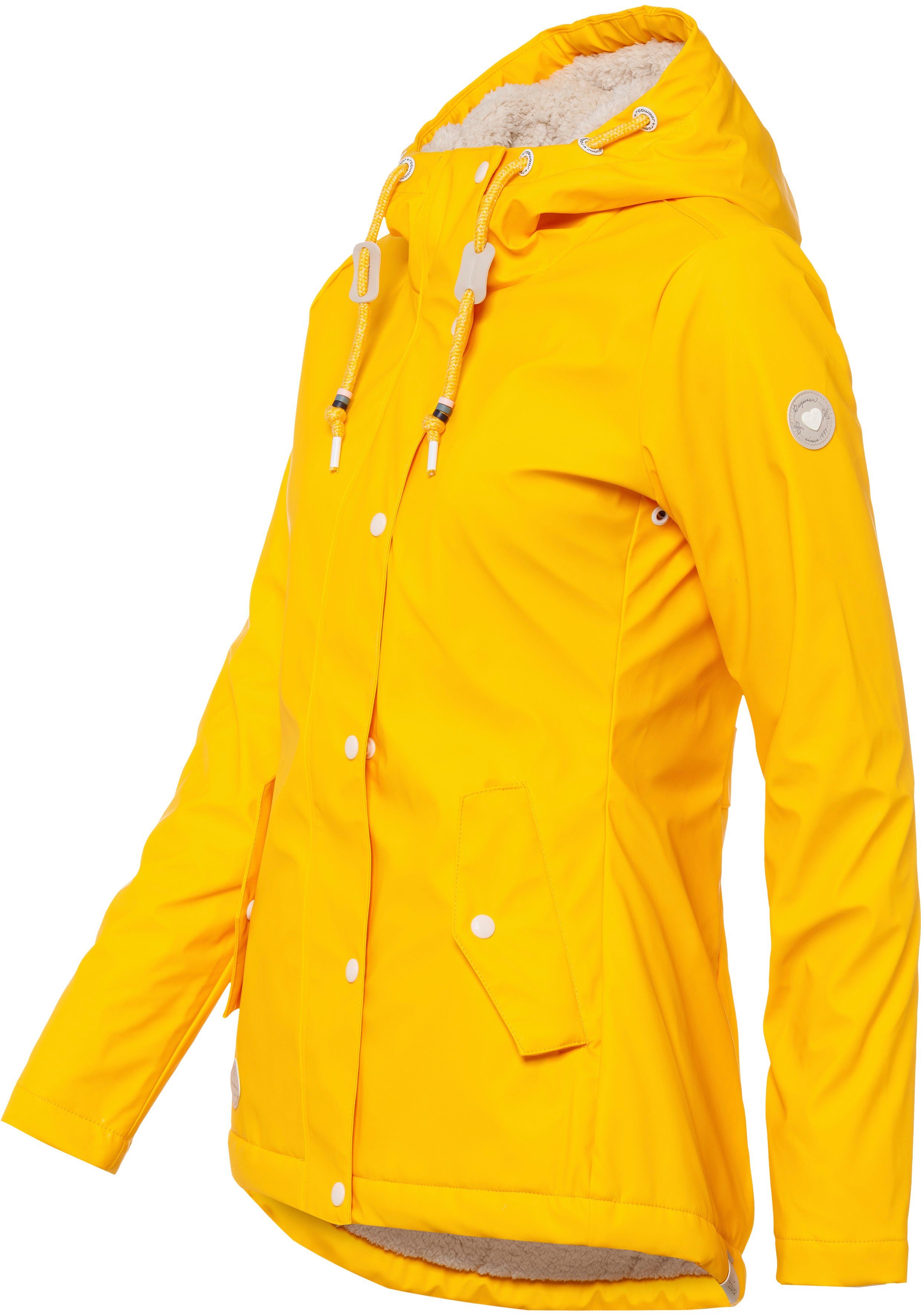 Waterproof, 6028 wasserabweisendem Ragwear Regenjacke aus yellow abgedichteten mit Material MARGE Nähten