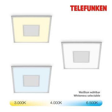 Telefunken LED Panel 319704TF, LED fest verbaut, Farbwechsler, Kaltweiß, Neutralweiß, Tageslichtweiß, Warmweiß, Deckenleuchte Panel CCT Steuerung Magic RGB Beleuchtung Centerlight