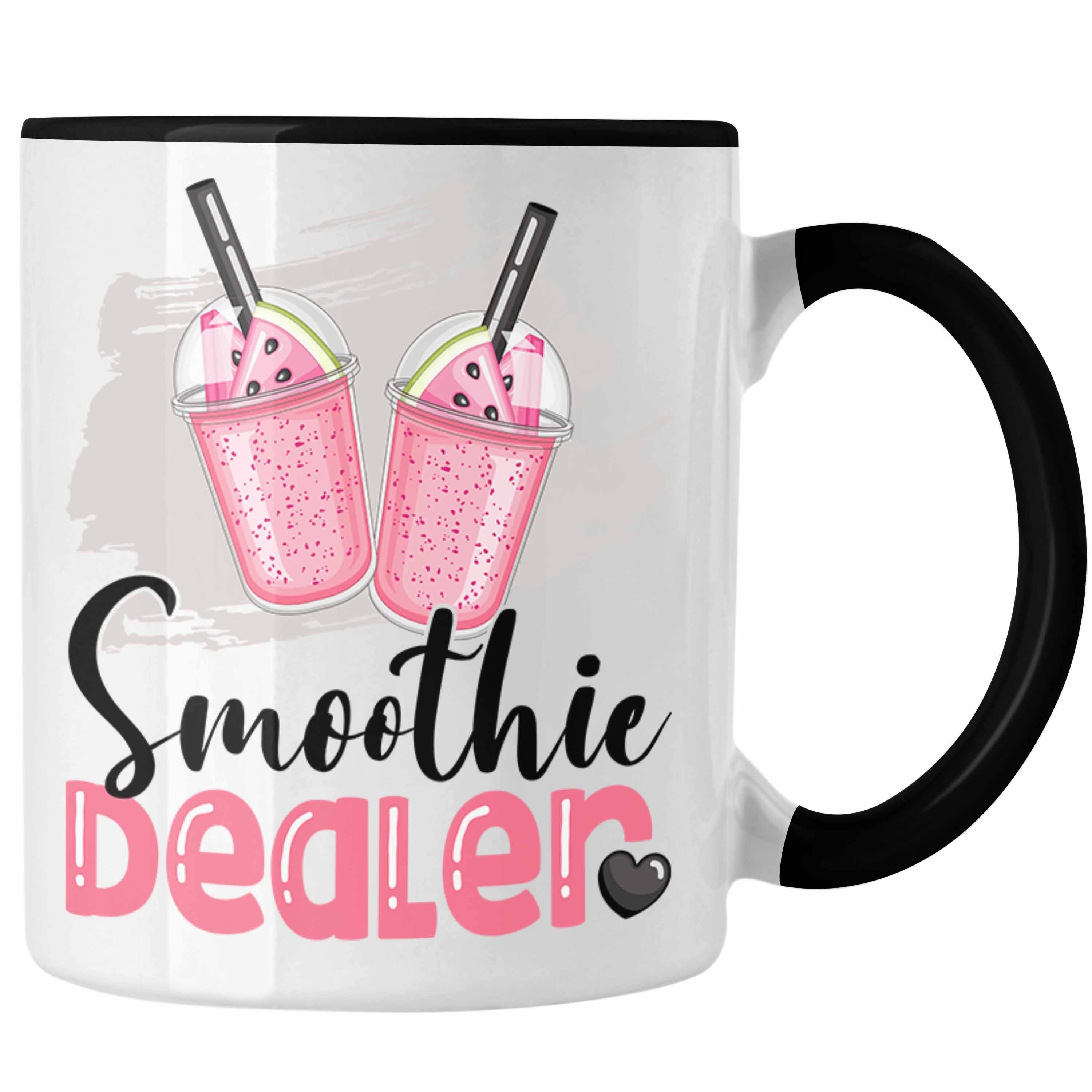 Trendation Tasse Smoothie Dealer Tasse Geschenk für Smoothieverkäufer Geburtstag Spruch Schwarz | Teetassen
