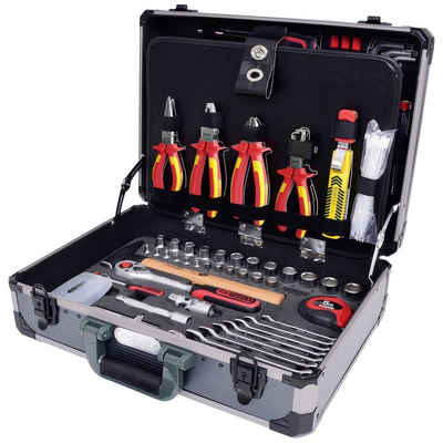 KS Tools Werkzeugset 1/4″ + 1/2“ Elektriker-Werkzeugkoffer, 128-tlg