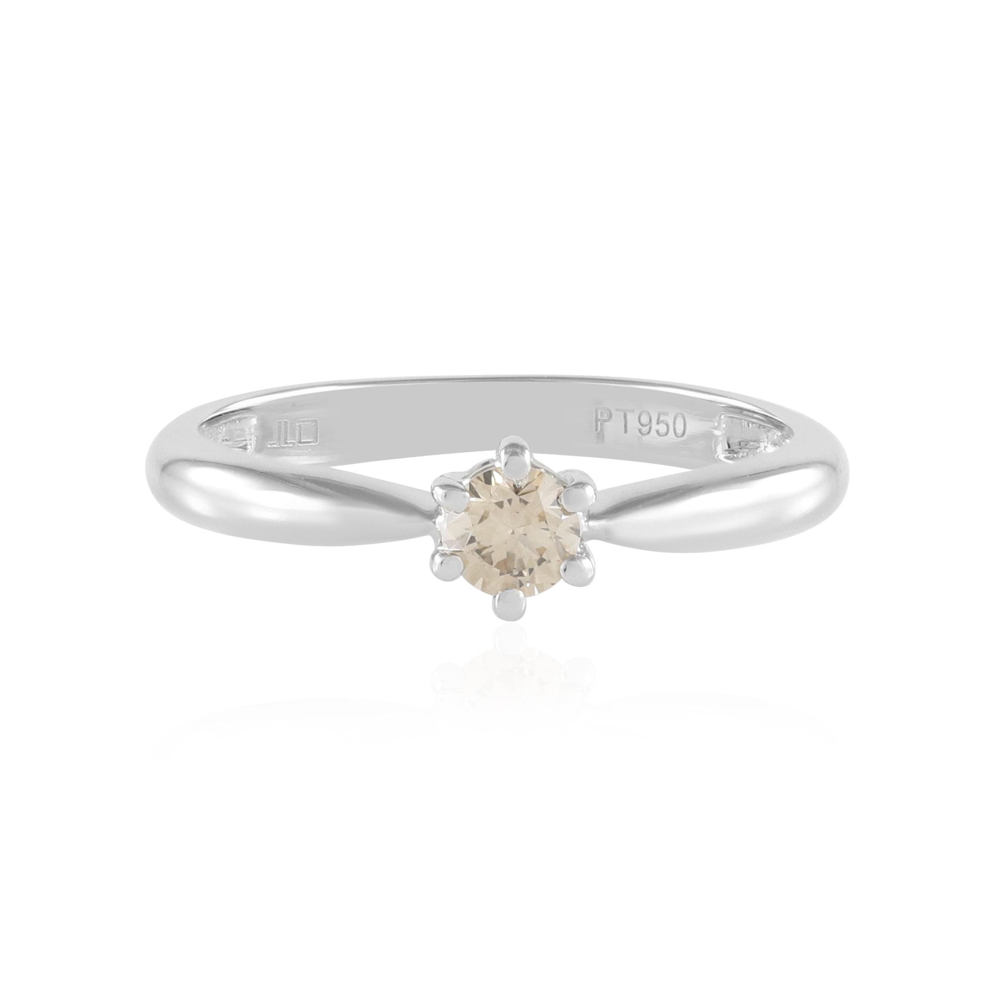 Cavill Diamantring Schicker Schokoladen-Diamant-Ring aus Platin (1-tlg)