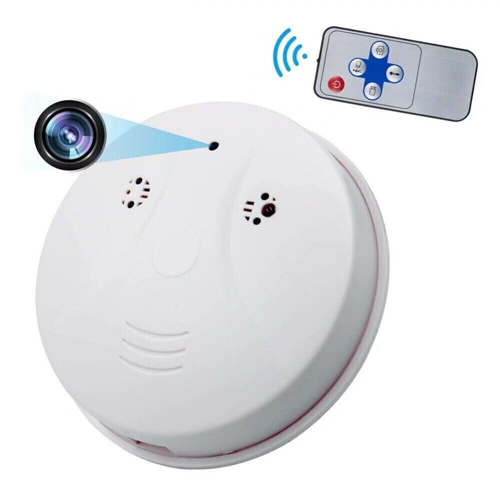 SpionProfi Überwachungskamera 32GB Rauchmelder Kamera FULLHD Mini Cam Video Ton Aufnahme Haus Zimmer (Innenbereich, 1-tlg., Rauchmelder mit versteckte Spycam Spion Mini Kamera)