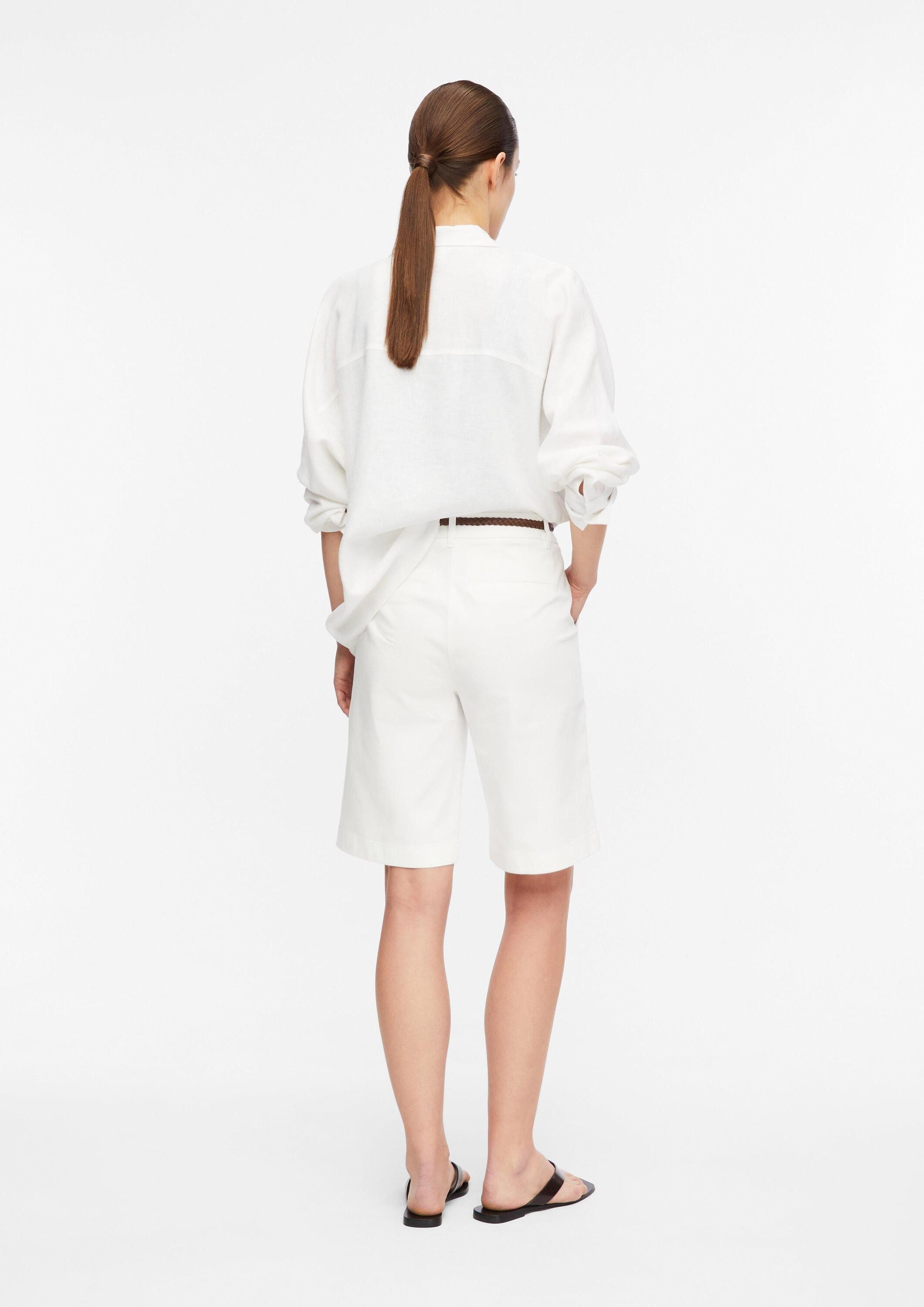 comma Shorts Bermuda Bermuda mit Flechtgürtel