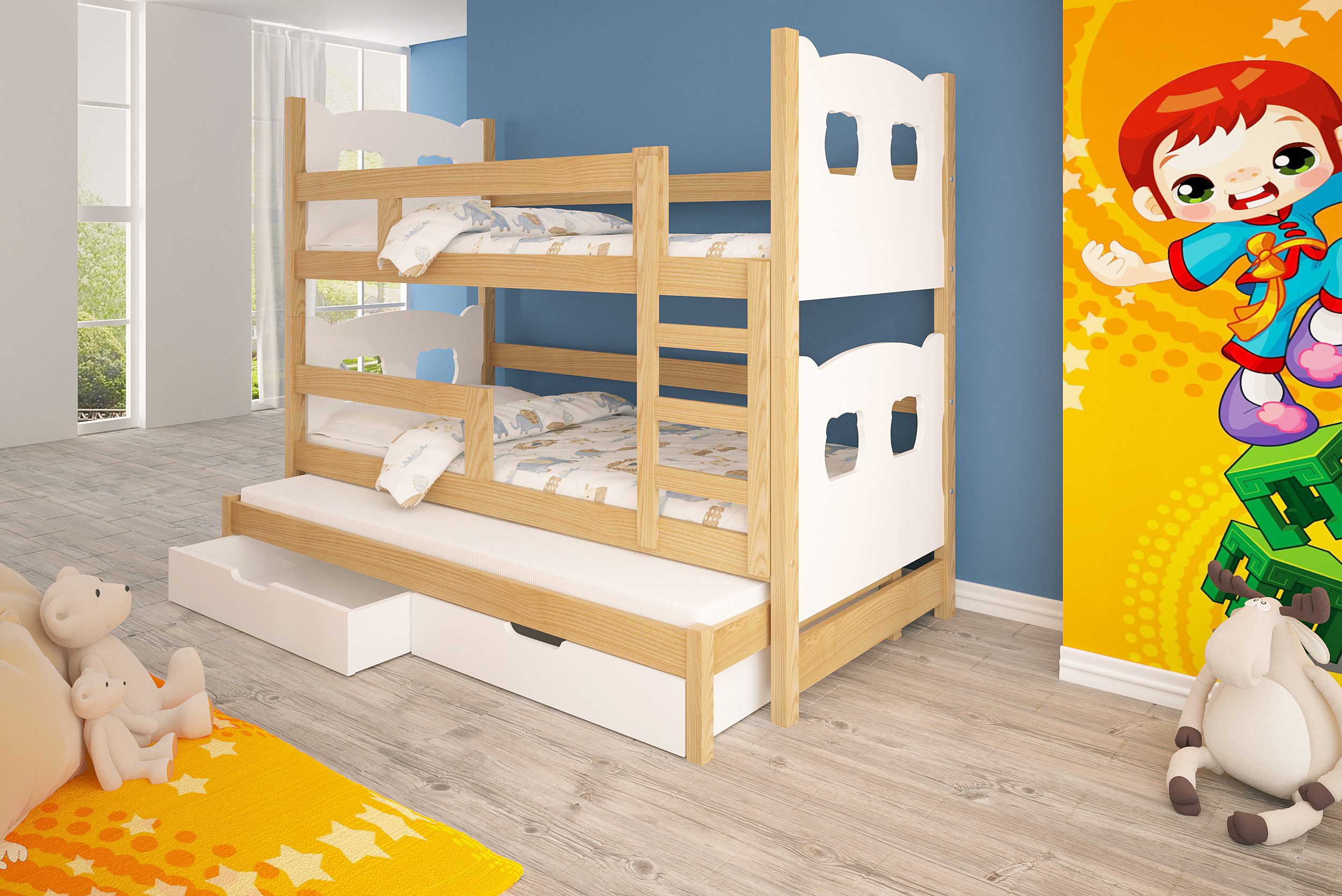 thematys Hochbett Etagenbett optional mit Ausziehbett günstig online kaufen
