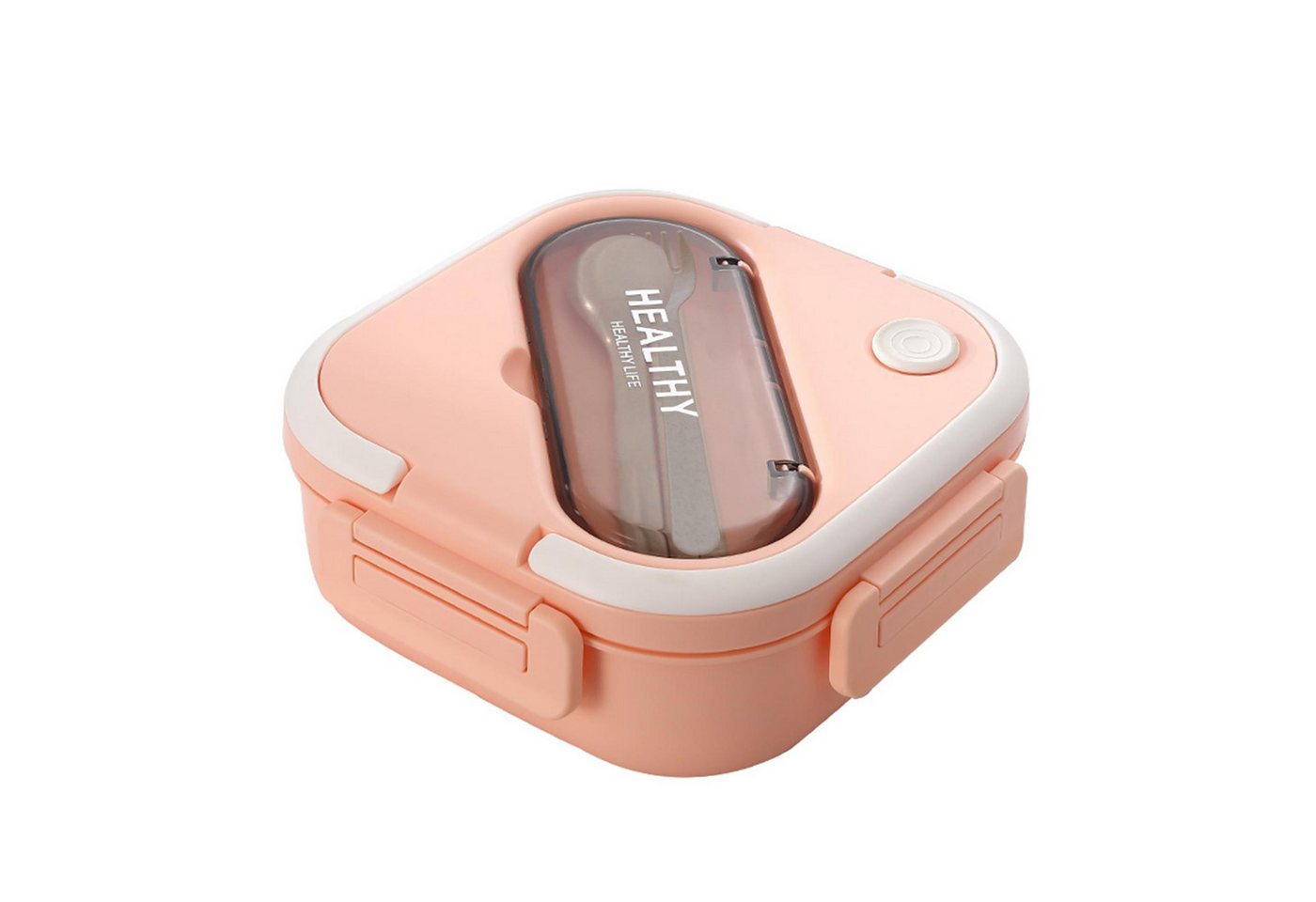 Fine Life Pro Lunchbox Bento-Box mit Gabel & Löffel,1300ml Essbox aus Lebensmittelsicherem PP, Mehrfachfächer, Leckdicht,Tragegriff, Ideal für Arbeit/Schulessen