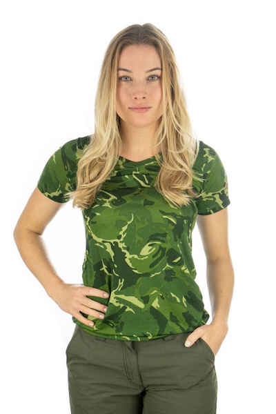 Tom Collins T-Shirt Triku Kurzarmshirt mit Allover-Camouflage-Druck