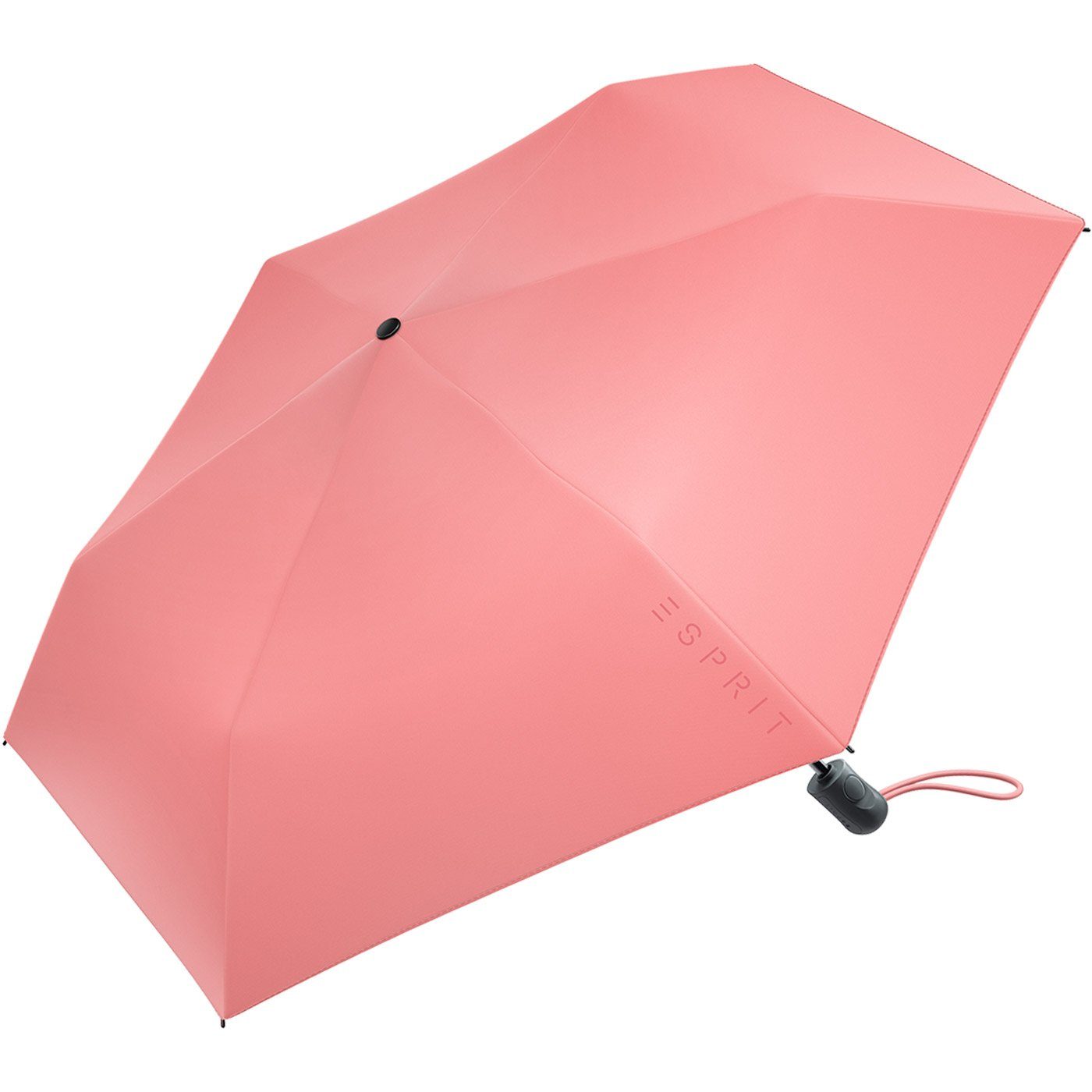 Trendfarben in und stabil, Taschenregenschirm Damen leicht neuen koralle Auf-Zu Easymatic 2022, Automatik Esprit FJ Slimline den