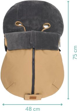 Fillikid Fußsack Sella Elite, Winterfußsack, cappuccino, für Babyschalen