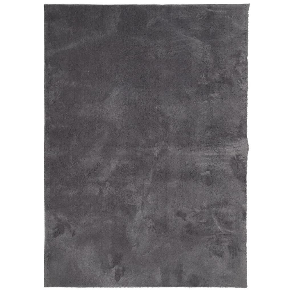 vidaXL Teppich Teppich HUARTE Kurzflor Weich und Waschbar Anthrazit 200x280 cm, Rechteckig, Höhe: 280 mm