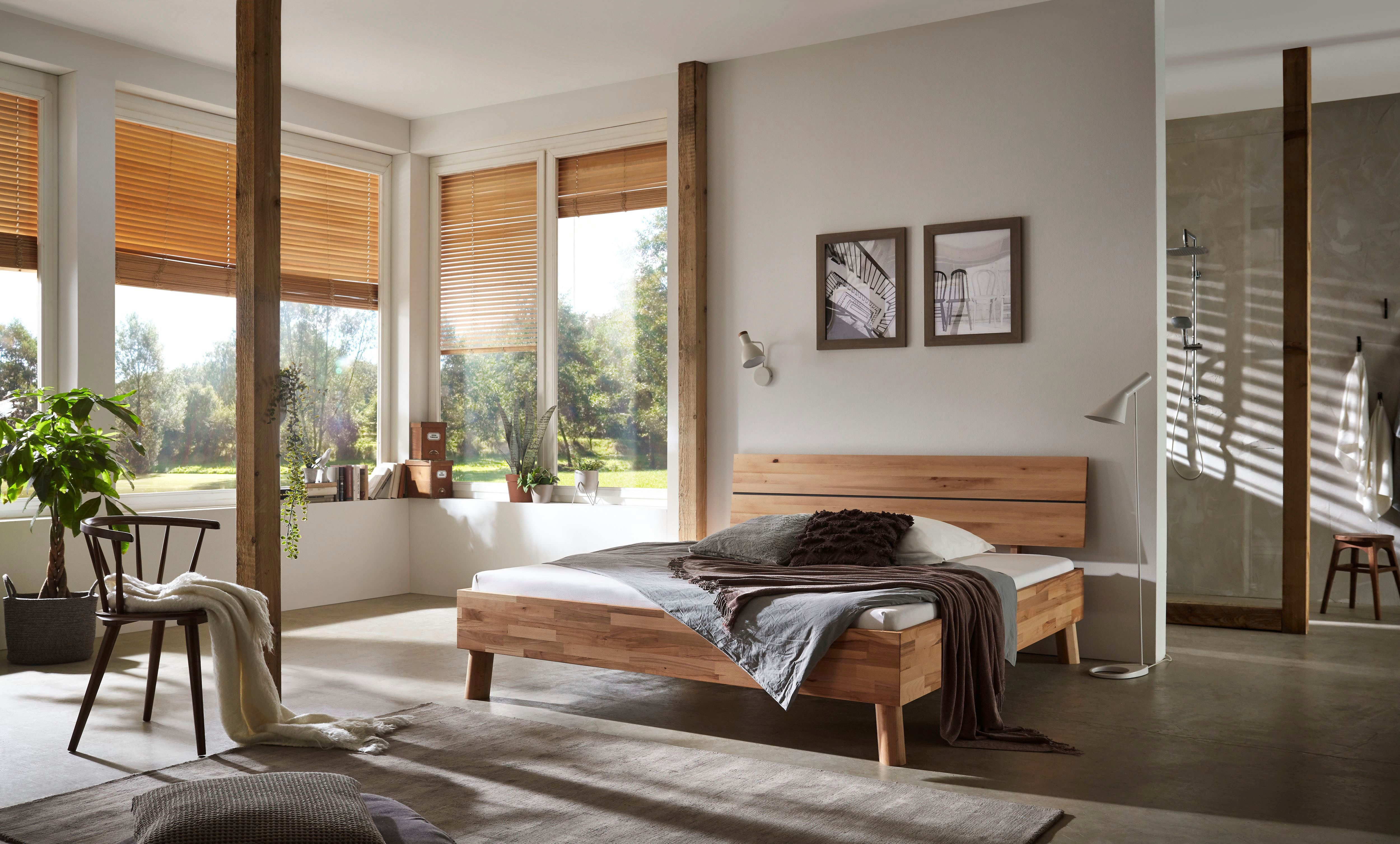 Home affaire Massivholzbett Chavot I, wahlweise in Kernbuche oder Wildeiche günstig online kaufen