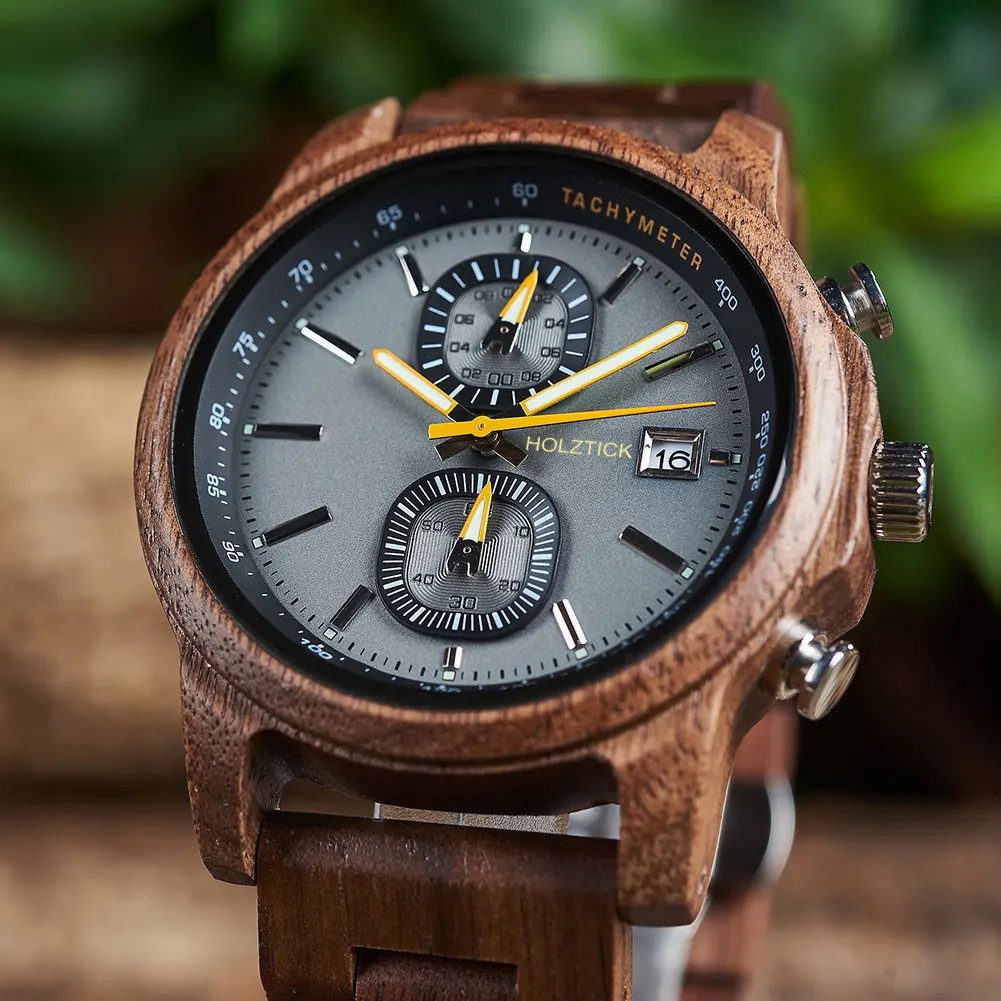 Holztick Bavaria Chronograph Xander XANDER, moderner Chronograph aus Walnus günstig online kaufen