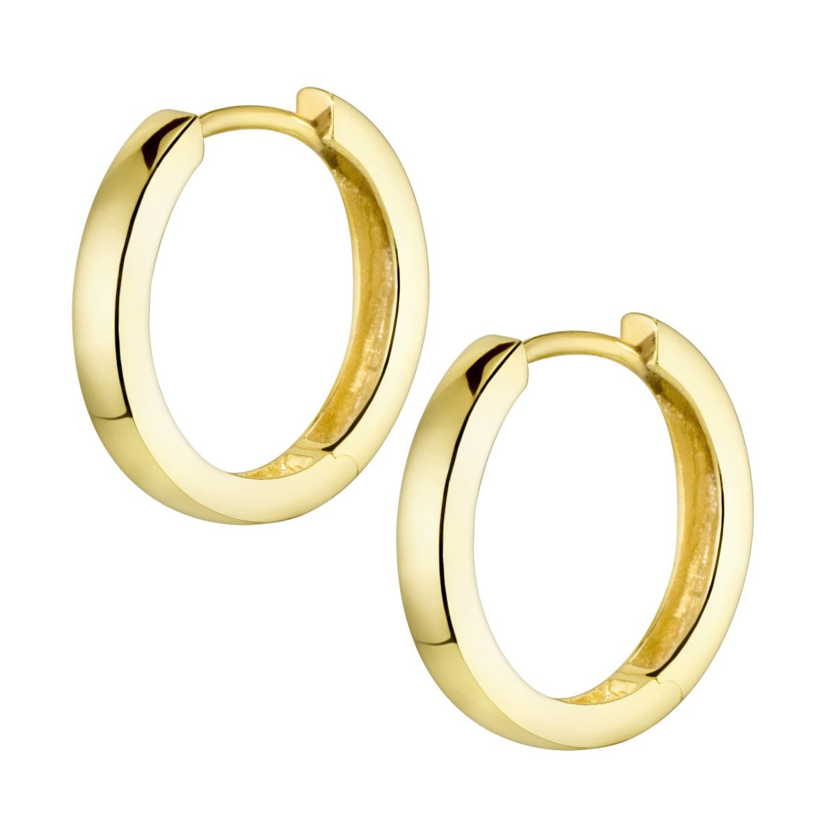 Paar Creolen Gold Damen klassisch 17mm SO-358