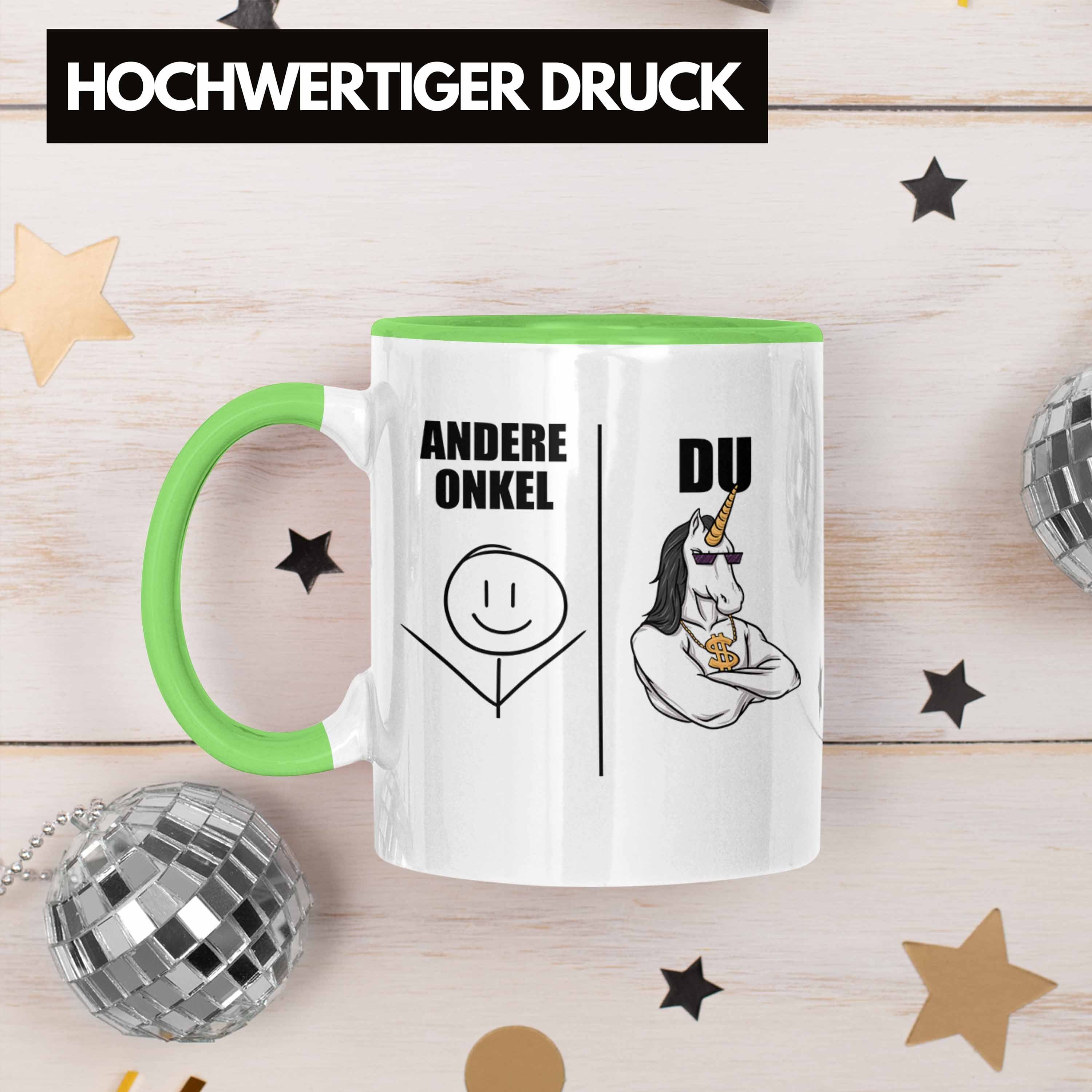 Onkel Tasse Coole Nichte oder Trendation Neffe Geschenkidee Grün für Geschenk Onkel von Tasse - Bester Trendation Onkel