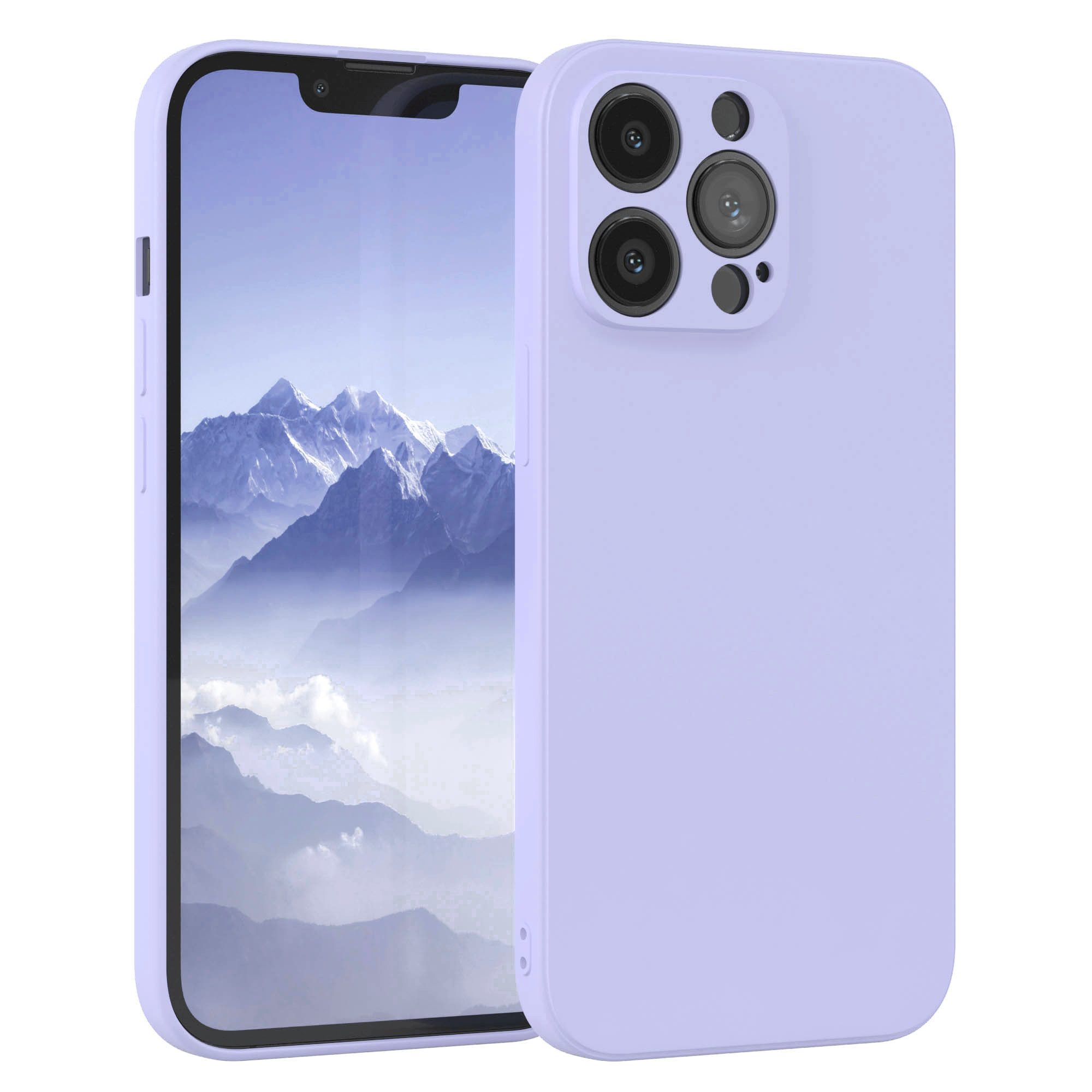 EAZY CASE Handyhülle für Apple iPhone 13 Pro Hülle Silikon 6,1 Zoll, Silikonhülle stoßfest Smart Slimcover Case Dünn Blau Lila