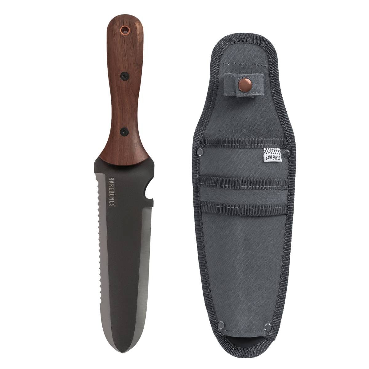 Barebones Schaufel Gartenmesser Hori Hori Classic Pflanzmesser mit Hülle und Clip, nach japanischem Stil, zum Pflanzen, Graben, Sägen