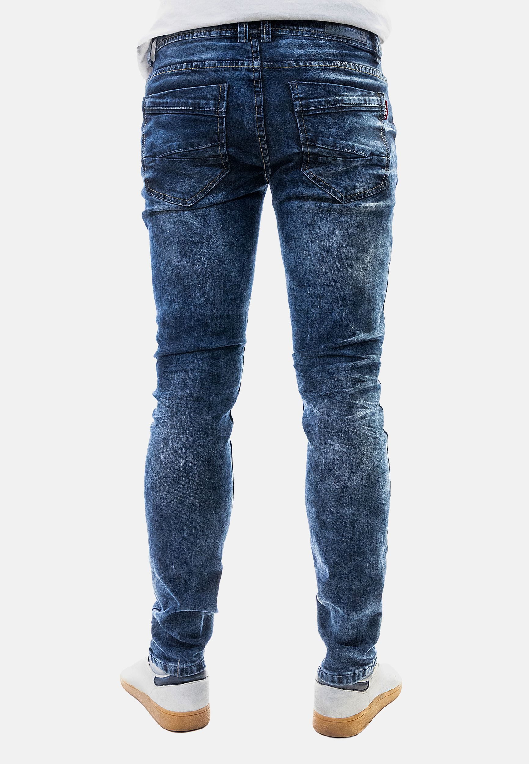 Jaylvis Regular-fit-Jeans Jeans Slim FIt 5-Pocket Design Knopfverschluss Bl günstig online kaufen