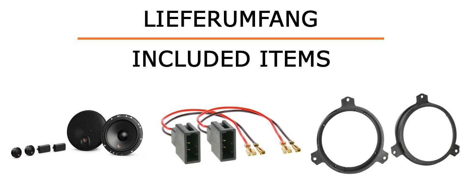 JUST SOUND best choice for caraudio Lautsprecher Boxen Einbauset Infinity Alpha 603C Citroën C1 Auto-Lautsprecher (90 W)