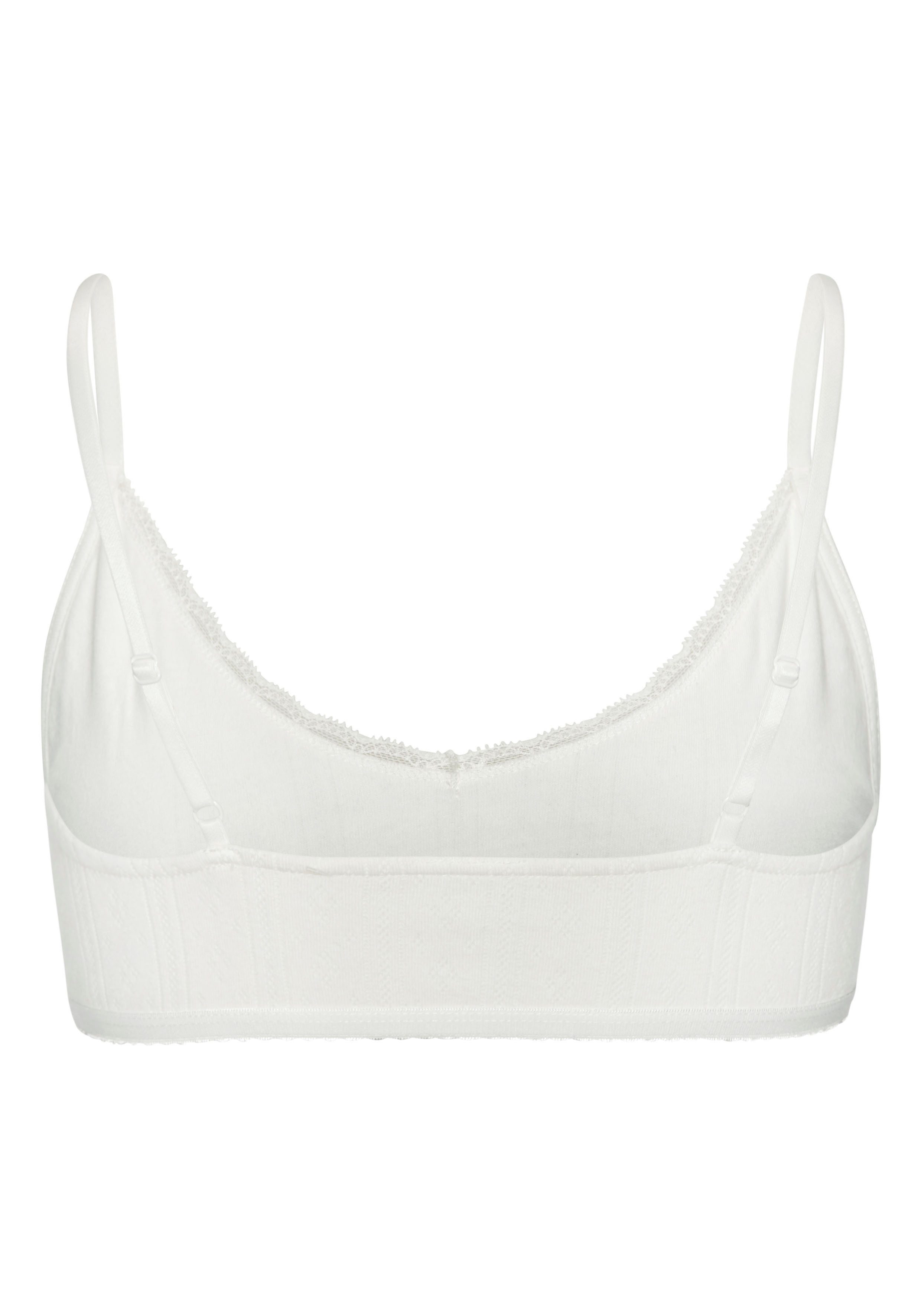 Vivance by Lascana Bralette aus feiner Pointelle-Ware mit Spitze, reine Baumwolle – Bild 3 von 5