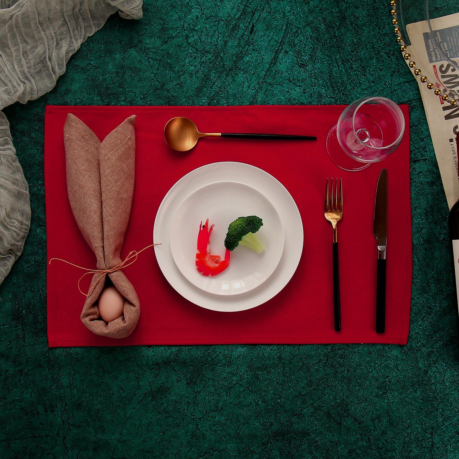 Vivi Idee Platzset 4er/6er Premium 100% Baumwolle Tischsets Platzdeckchen S günstig online kaufen