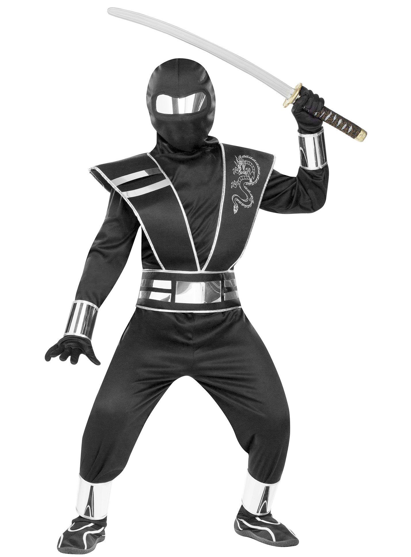 Fun World Kostüm Futuristischer Ninja Kostüm für Kinder, Ein Ninja wie in einem Videogame!