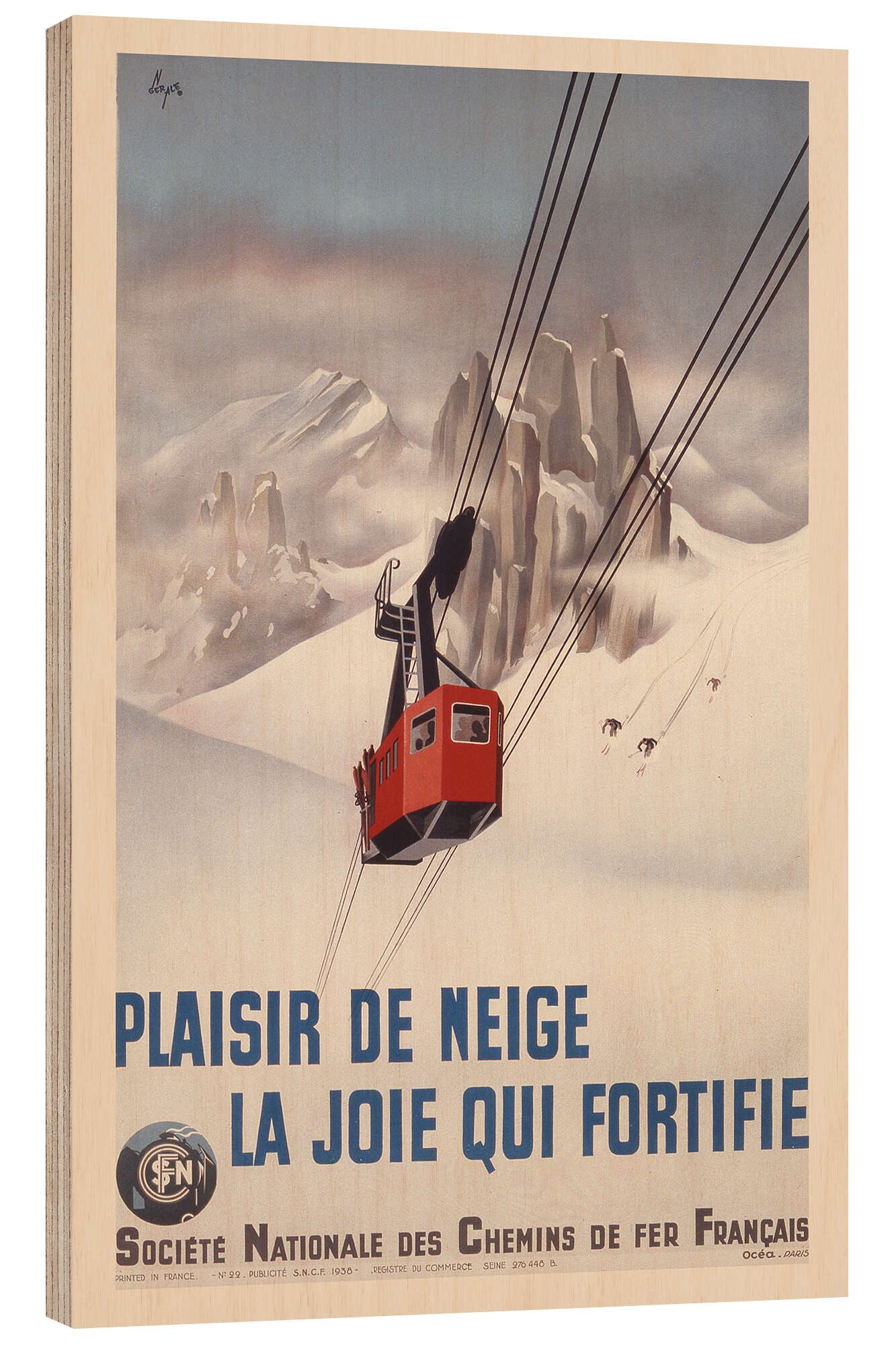 Holzbild Vintage Ski Collection