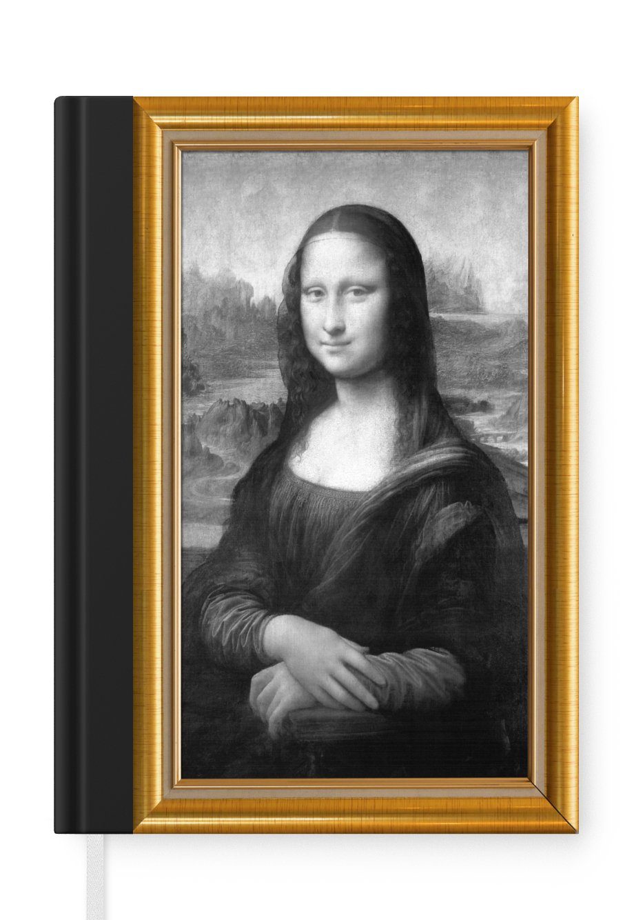 MuchoWow Notizbuch Mona Lisa - Leonardo Da Vinci - Gold - Liste, Notebook, Notizblock a5, Tagebuch, Journal Liniert. Reduzierter Preis € 22,95. Unverbindliche Preisempfehlung € 28,00, (€ 22,95 pro 1 Stk)