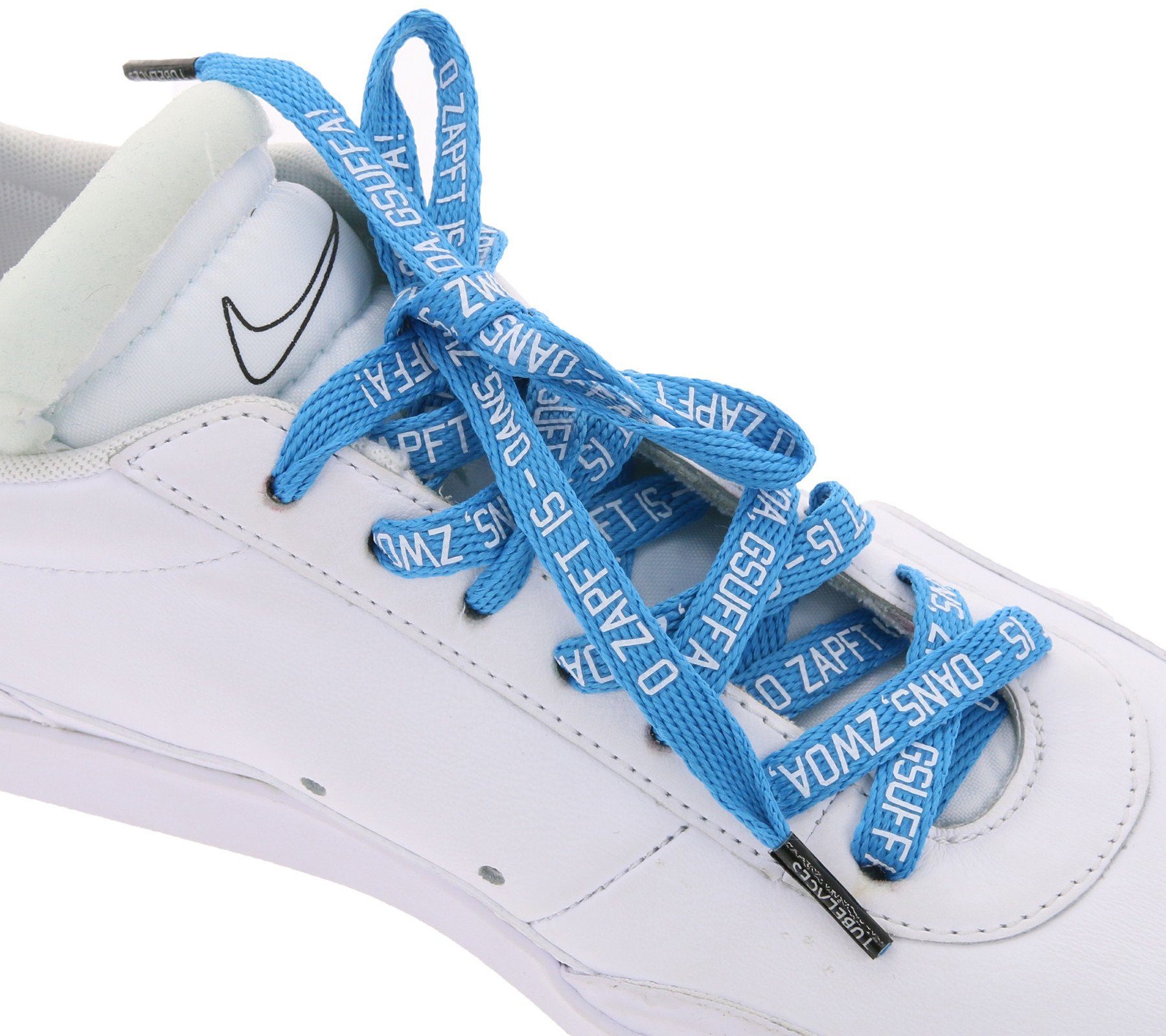 Tubelaces Schnürsenkel TubeLaces Schuhe Schnürbänder zweifarbige Schnürsenkel Schnürbänder O´zapft is Blau/Weiß