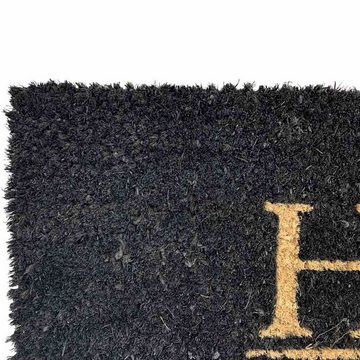 Fußmatte Türzargenmatte Coco Frame 26x75cm schwarz Fußmatte Schmutzfangmatte Fu, Siena Home