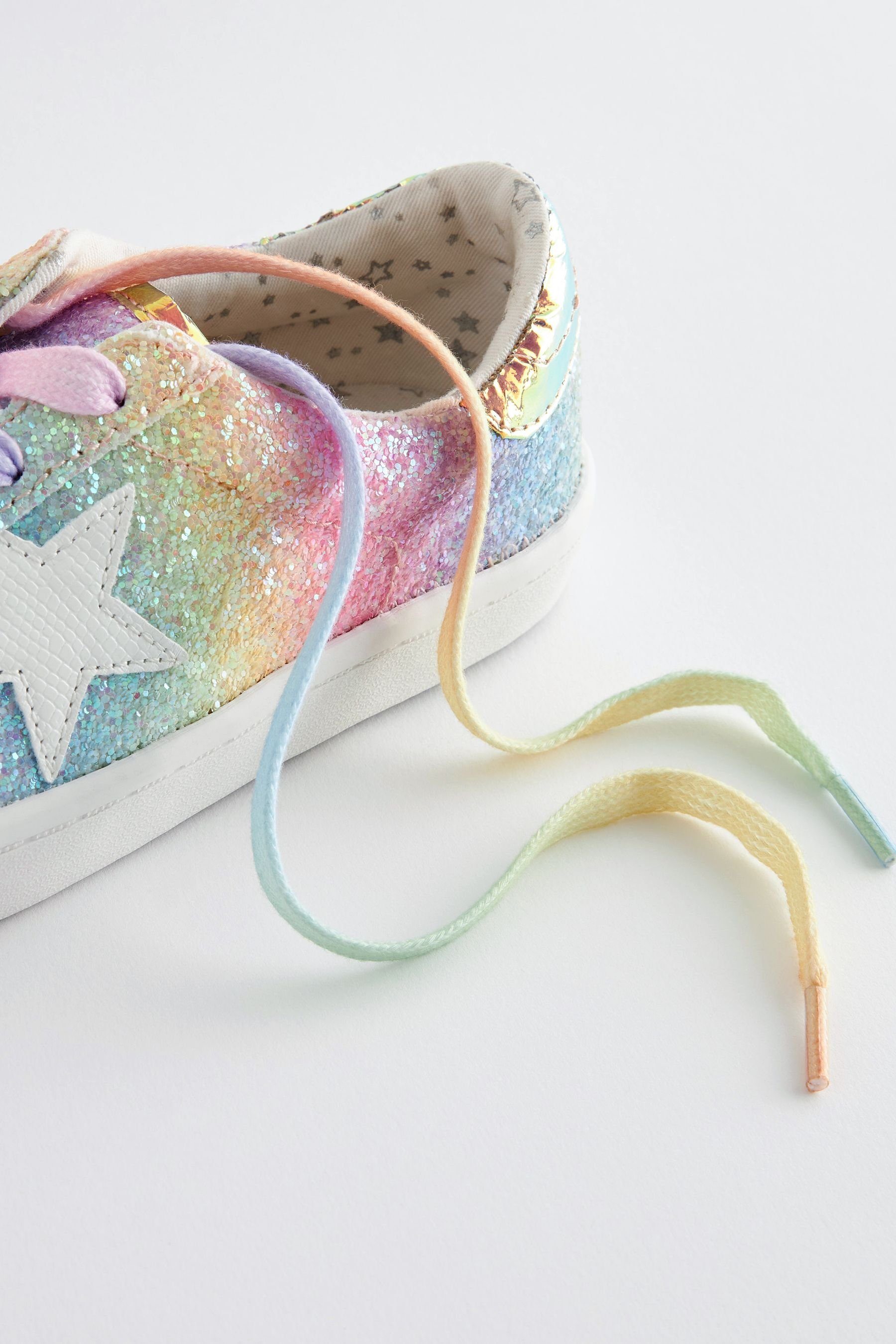 Next Star Sneaker zum Schnüren Rainbow Pastel Sneaker (1-tlg) Glitter