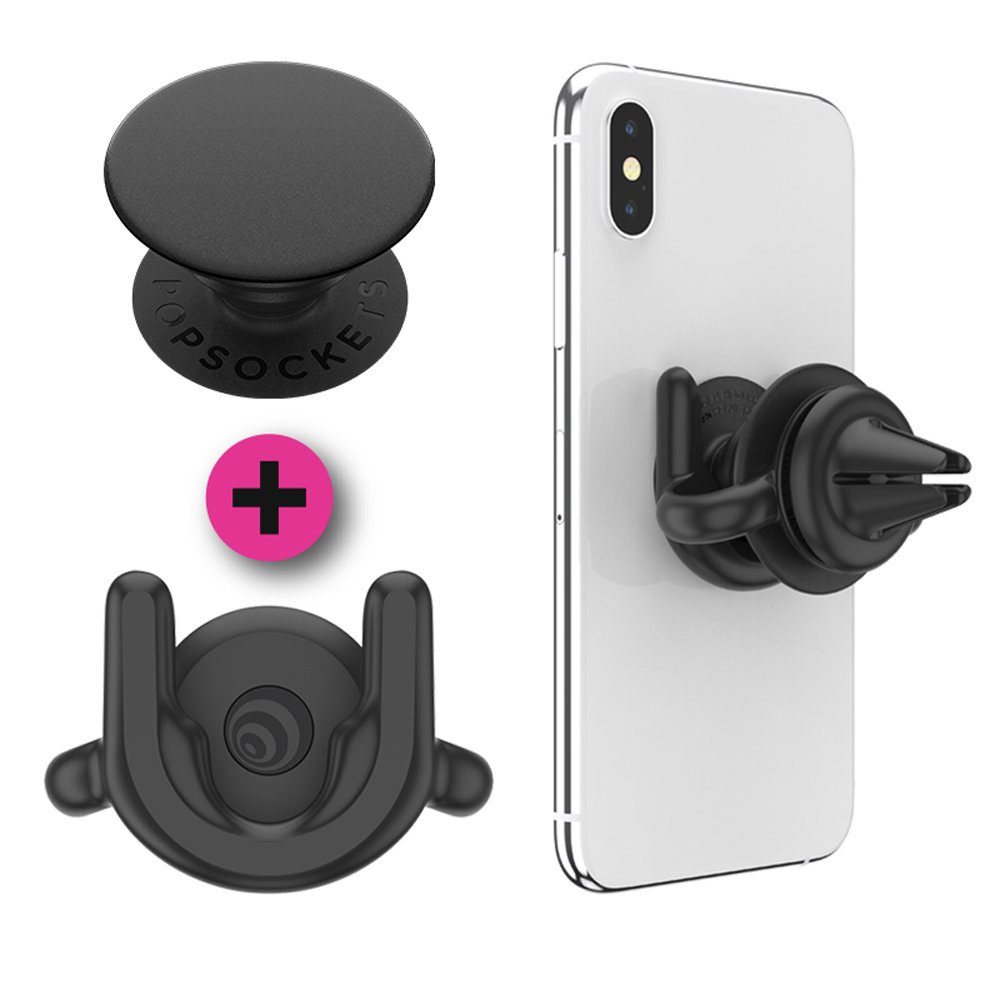 Popsockets Поп-сокеты PopPack PopMount 2 Car Vent + PopGrip Schwarz