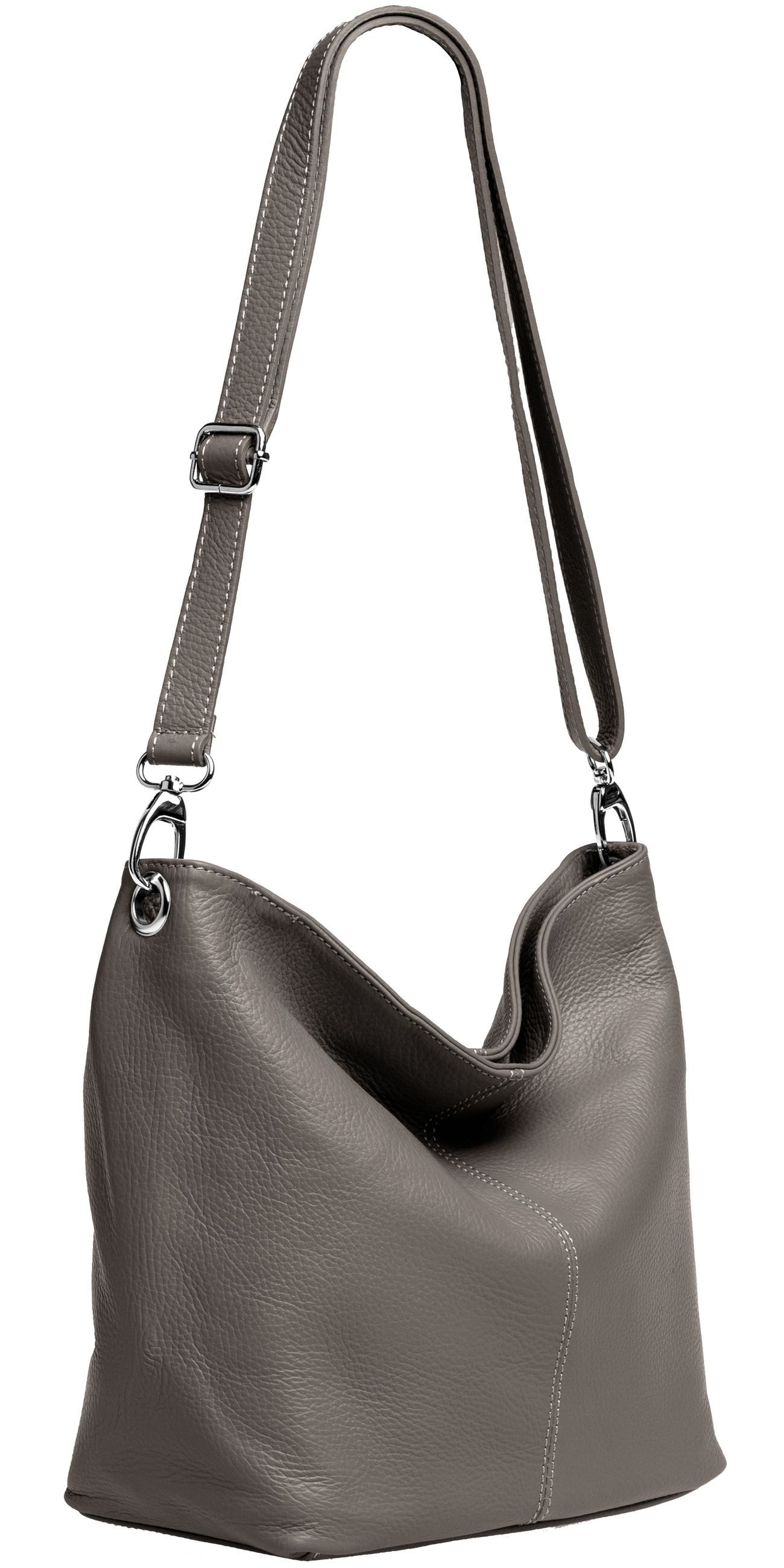 Caspar Schultertasche Klassische Damen Leder Handtasche günstig online kaufen