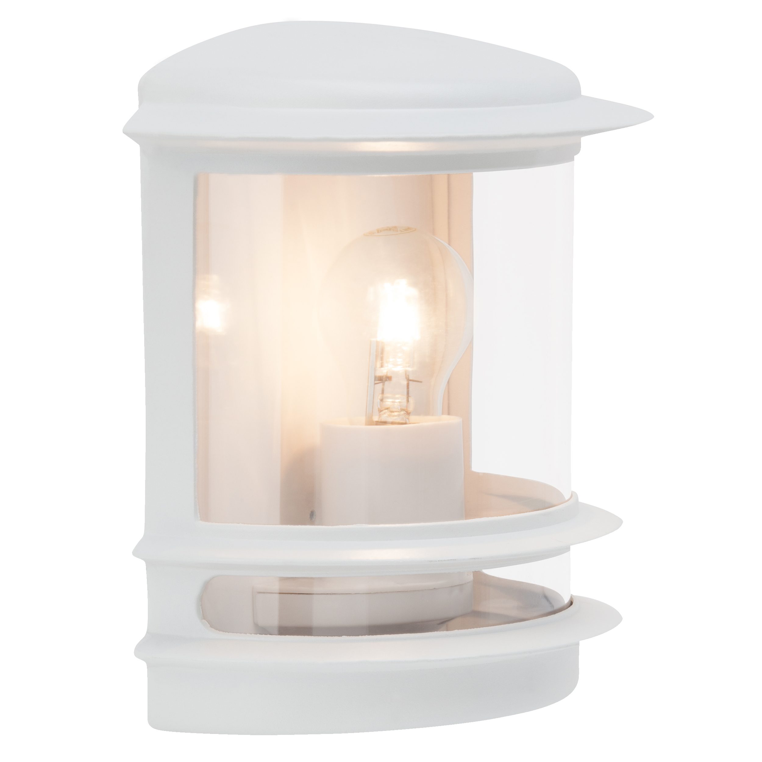 Lightbox Wandleuchte, ohne Leuchtmittel, Außen Wandlampe, 24 x 24 cm, E27, max. 60 W, IP44, weiß