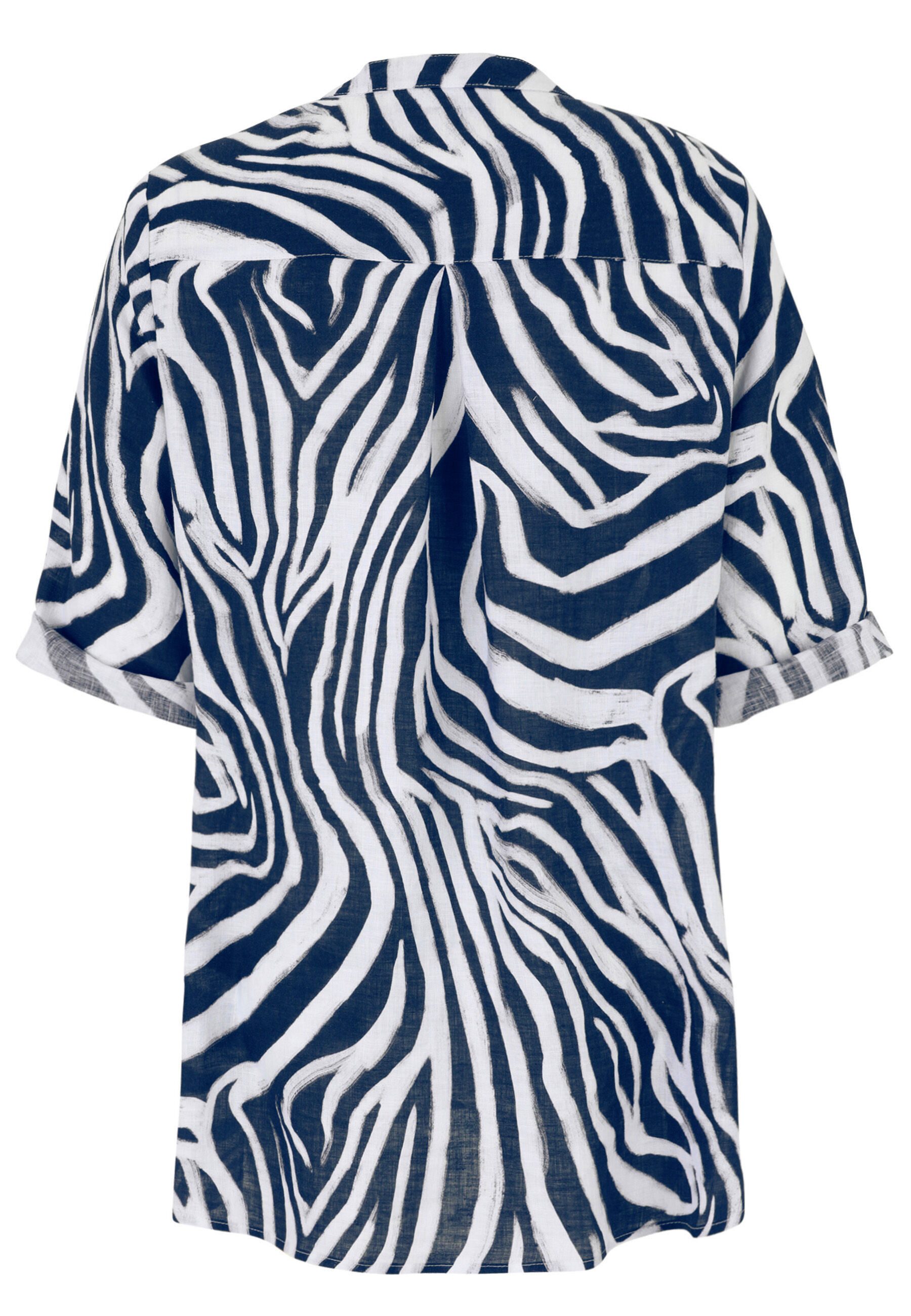 Doris Streich Klassische Bluse mit Zebramuster-Print