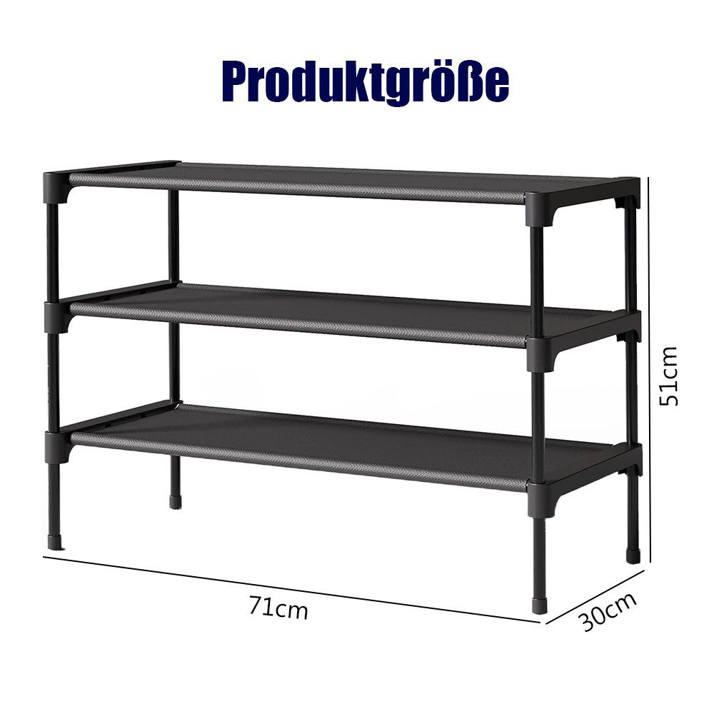 NUODWELL Schuhregal Schuhregal für den Eingangsbereich, 3 Ebenen Abnehmbar günstig online kaufen