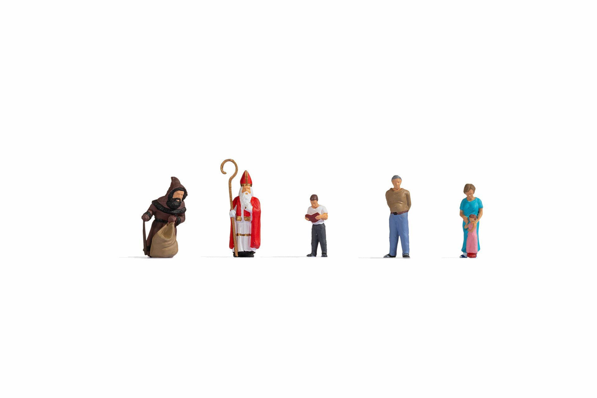 NOCH Weihnachtsfigur NOCH Nikolausabend, Figuren-Set für Winterlandscha