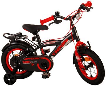 Volare Kinderfahrrad Kinderfahrrad Thombike für Jungen 12 Zoll Kinderrad in Schwarz Rot