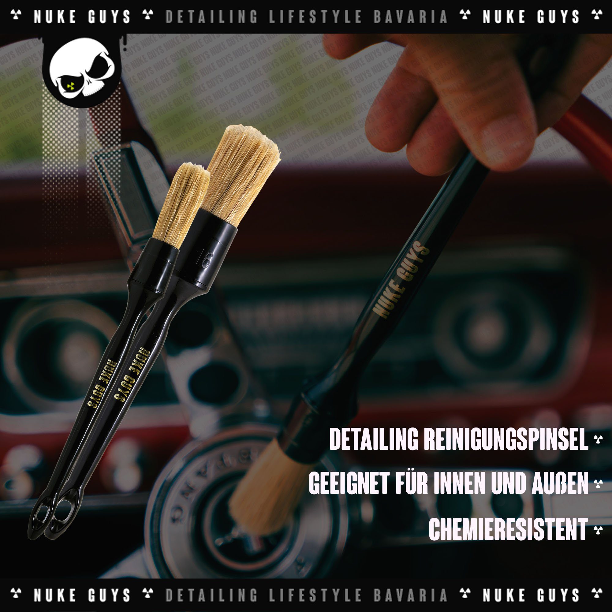 Nuke Guys Car Interior Cleaning Wash Kit - Microfiber Cloths - Brushes Car Cleaning Products (Set, [8-Piece Car Interior Cleaning Care Kit Car Care Interior Cleaning Kit - All Inclusive])