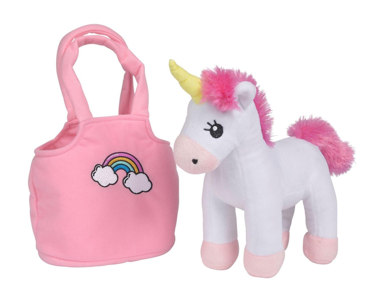 Kuscheltier Plüsch Einhorn mit Tasche