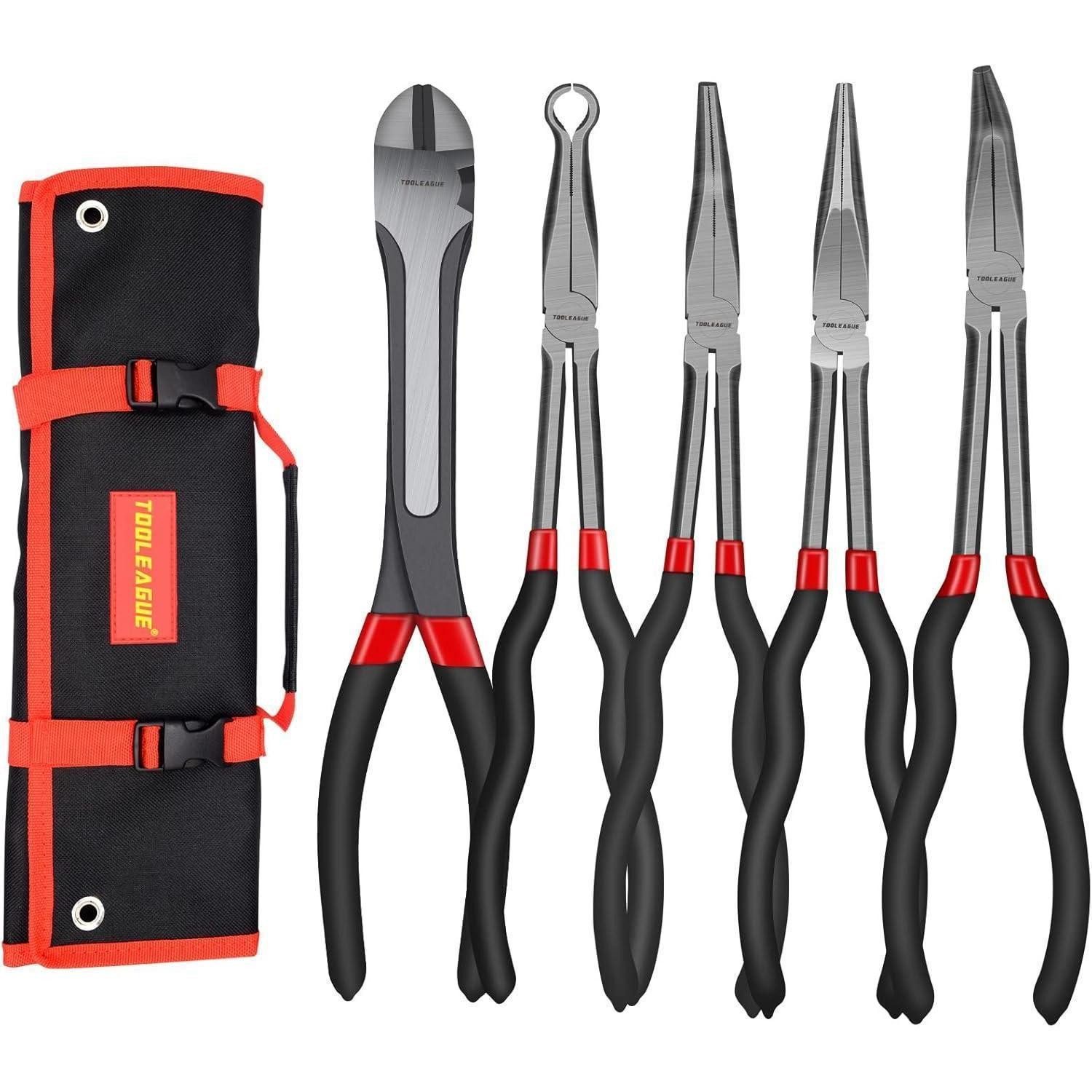 LuxusKollektion Zangenset 5-teiliges Spitzzangenset extra lang 27.9cm